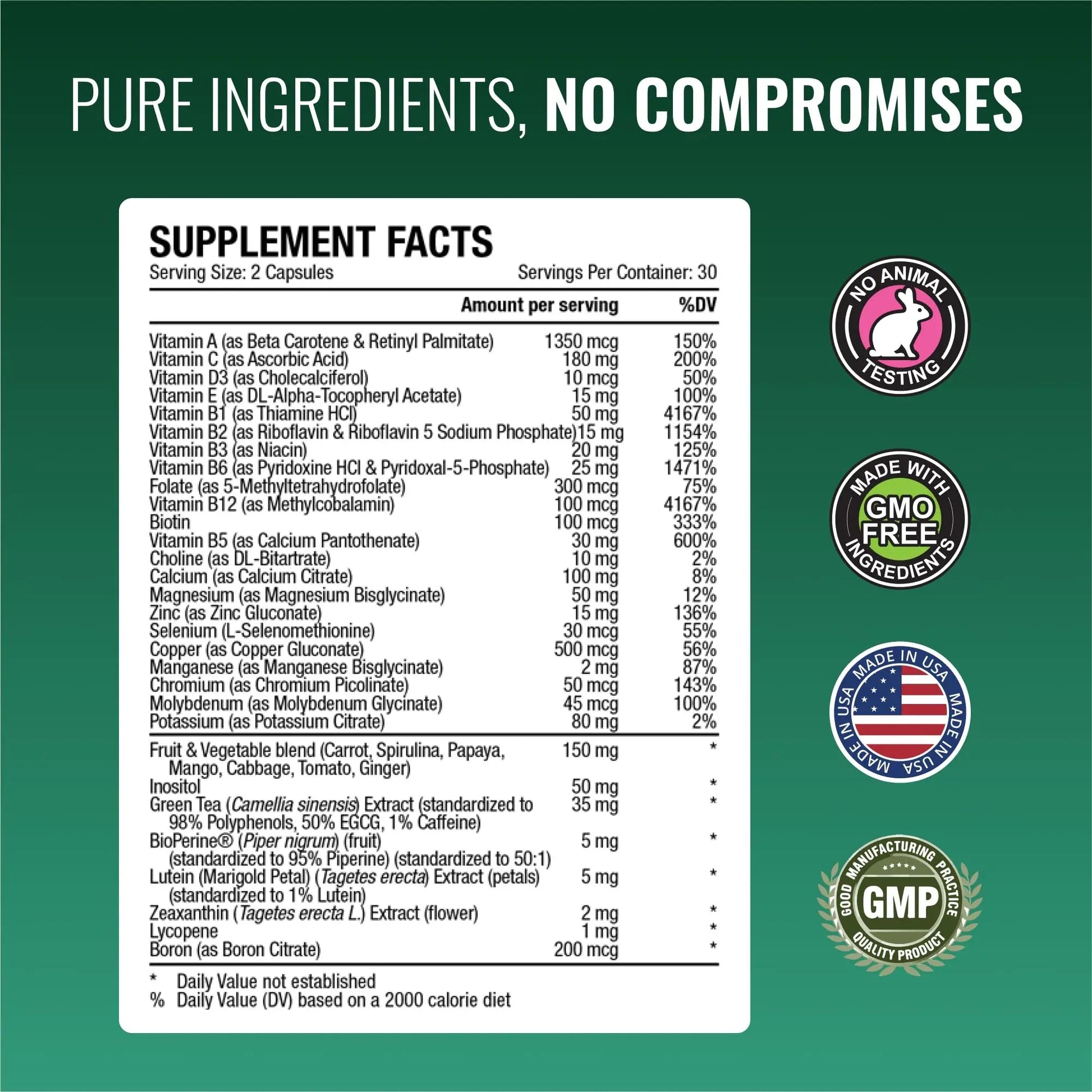 Approved Science Multi-Vitamin - with Full-Spectrum B-Vitamins, Green Tea, Lutein, Lycopene, Zeaxanthin, BioPerine Approved Science buy supplements canada