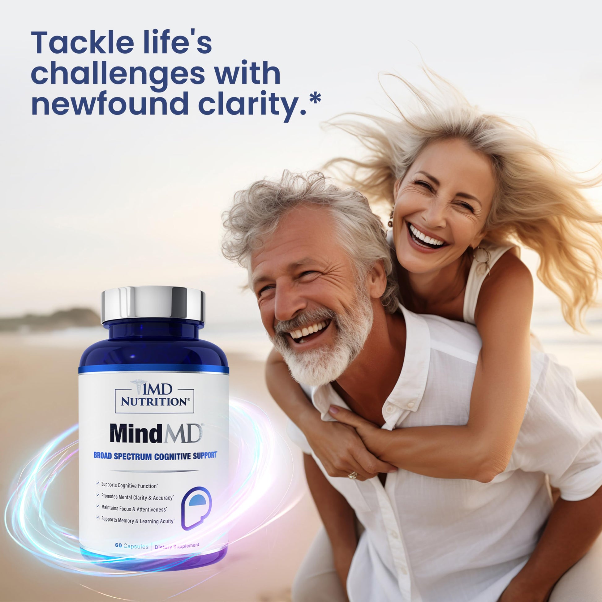 1MD Nutrition MindMD - Brain Supplement for Memory and Focus - Bacopa Monnieri for Nootropic Brain Support - Brain Health Supplement for Adults - with Vitamin B6 & Green Tea Extract - 60 Caps 1MD Nutrition buy supplements canada