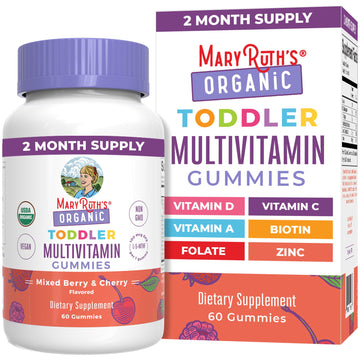 MARYRUTH'S Organic Toddler Multivitamin Gummies | Ages 4+ | Vitamin A, C, D, E, B6, B12, Biotin, Iodine, Zinc | Immunity | Bone & Teeth Health MARYRUTH'S buy supplements canada