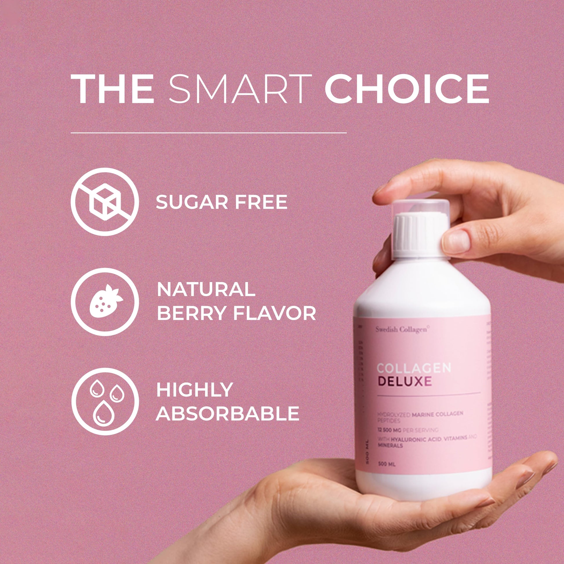 Swedish Collagen - 12500mg Collagen Deluxe 500ml I Hydrolyzed Marine Collagen Peptides (Type I & III) Swedish Collagen buy supplements canada