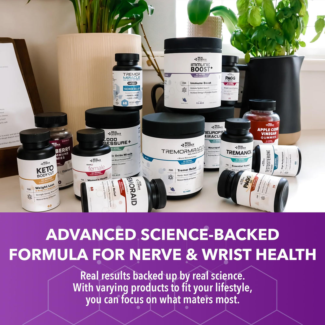 Real Science Carpal Miracle – All Natural Carpal Tunnel Relief & Wrist Support Supplement with Vitamins B6, B12, C, D, K + GABA – Hand & Nerve Comfort – Made in USA, 60 Caps Real Science Nutrition buy supplements canada