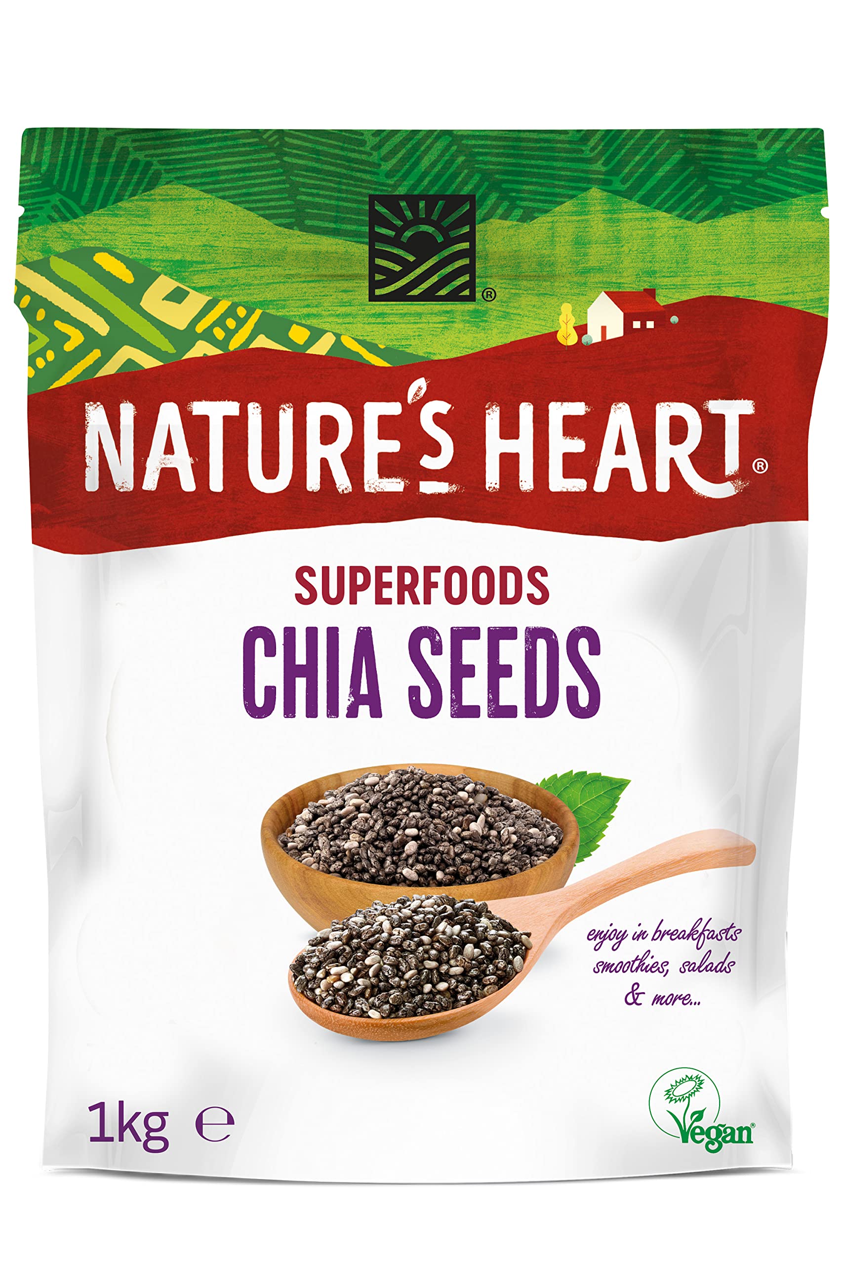 Terrafertil Nature’s Heart Chia Seeds, 1 kg Nature's Heart buy supplements canada