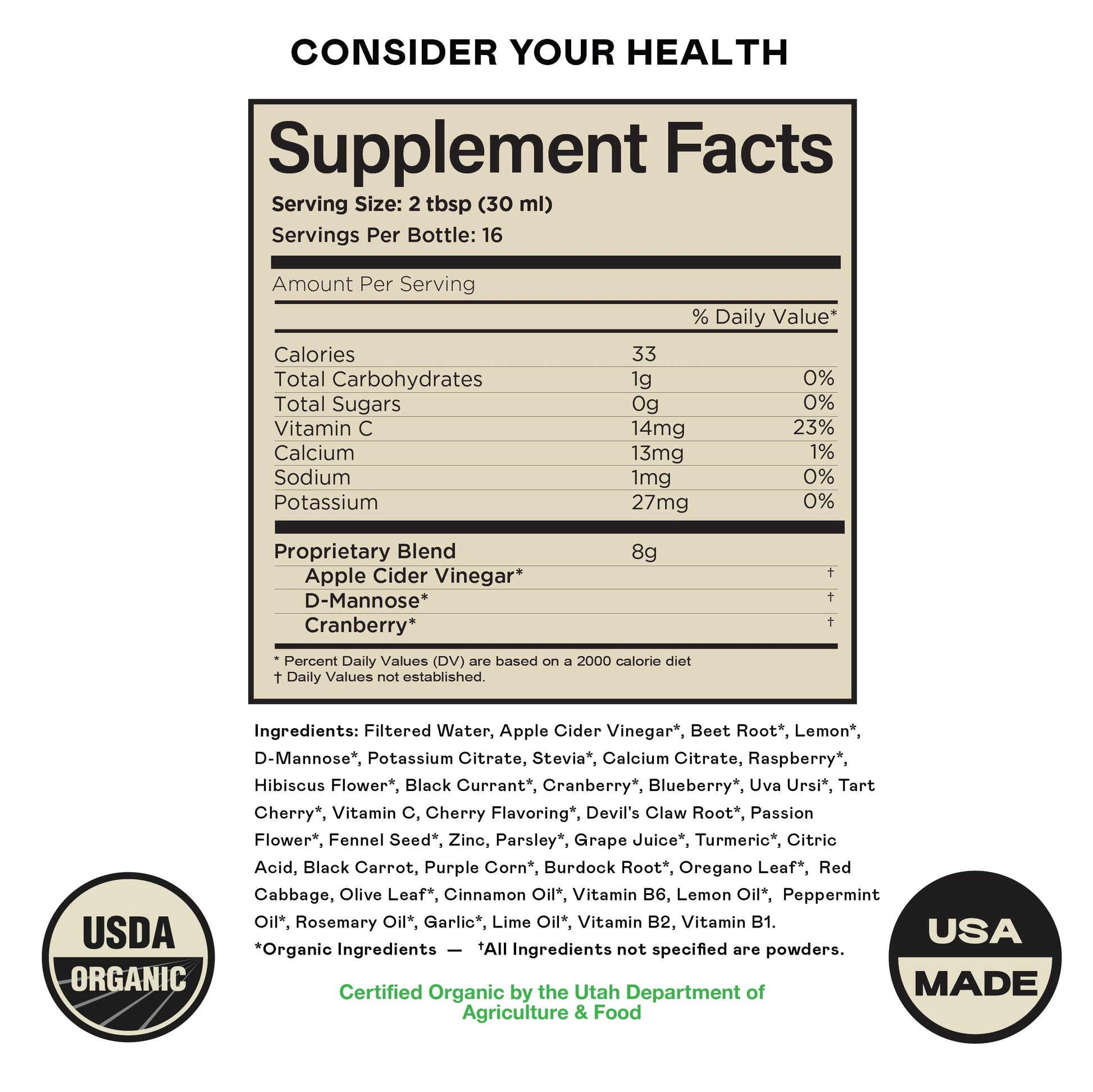 Complete Natural Urinary Tract Complete 8oz - Liquid Supplement for Urinary Tract Health with Organic Cranberry, D-Mannose, Beet Root, Fennel Seed, and Turmeric Complete Natural Products buy supplements canada