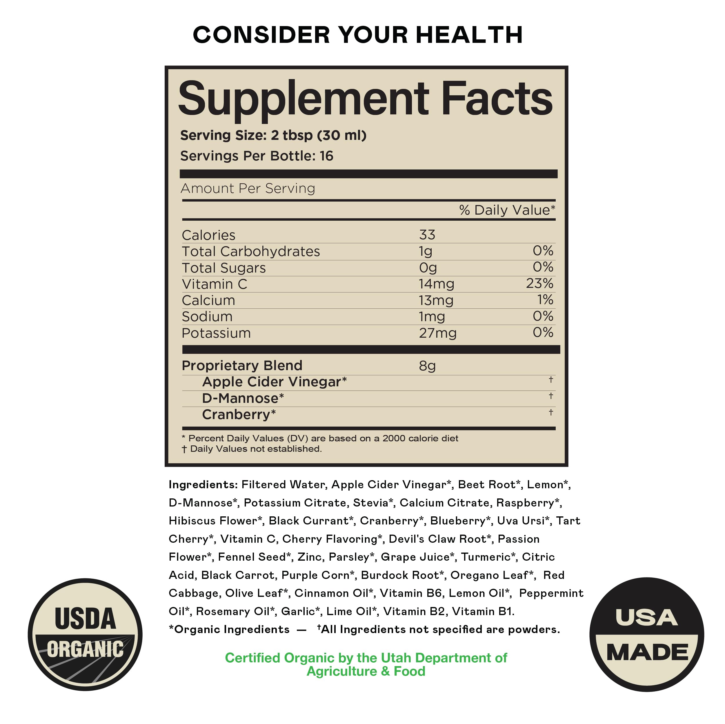 Complete Natural Urinary Tract Complete 8oz - Liquid Supplement for Urinary Tract Health with Organic Cranberry, D-Mannose, Beet Root, Fennel Seed, and Turmeric Complete Natural Products buy supplements canada