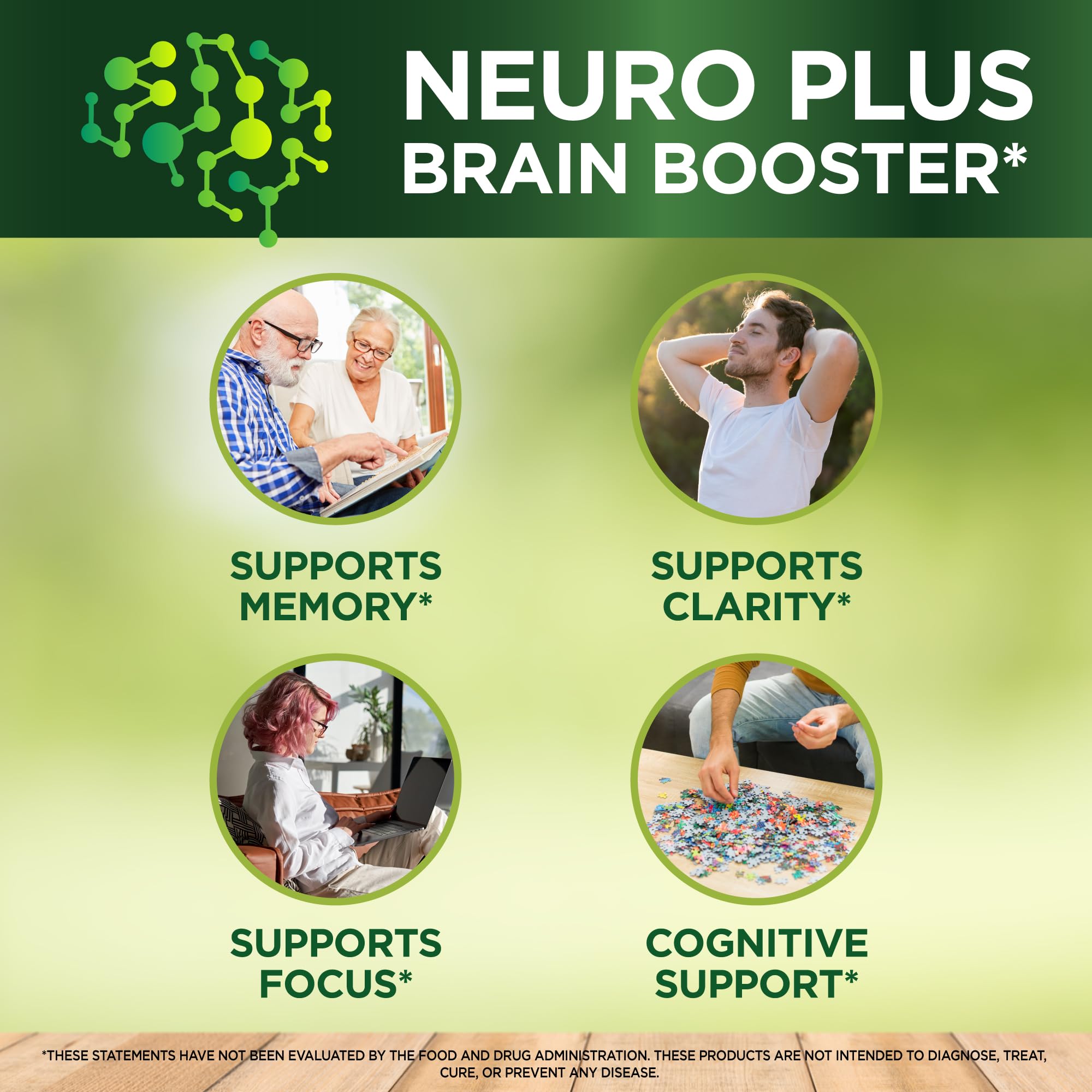 Neuro Plus Brain Supplement - Nootropic for Memory, Focus & Clarity - Neuro Brain and Focus Supplement with Bacopa Monnieri & DHA - Cognitive Support Formula - 60 Capsules Vitalize Life buy supplements canada