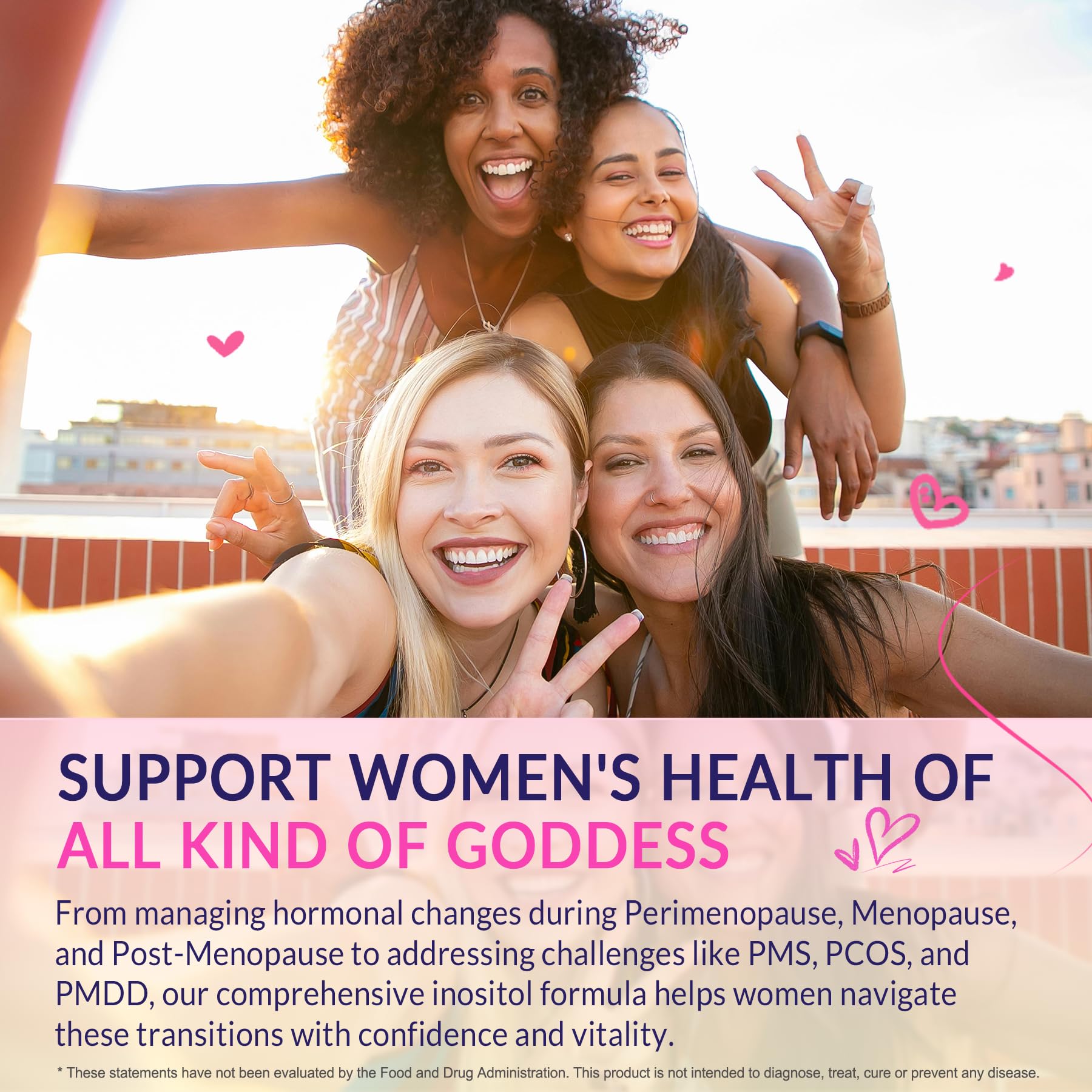 Myo-Inositol & D-Chiro Inositol, Hormone Balance for Women | Sugar Free Inositol Gummies w/Omega 3, MTHF Folate, Vitamin D3, B12, Magnesium & Zinc for Ovarian Health, Ideal 40:1 Ratio, Vegan, 60 Cts NEVISS buy supplements canada