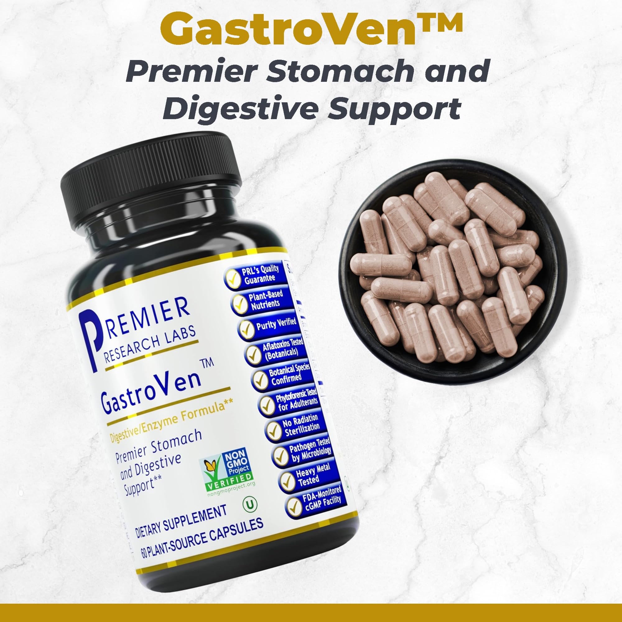Premier Research Labs GastroVen - Digestive Enzymes for Women & Men, Digestive Health Supplement, Supports Healthy Gut Microbiome w/Bromelain, Ginger - 60 Capsules Premier Research Labs buy supplements canada