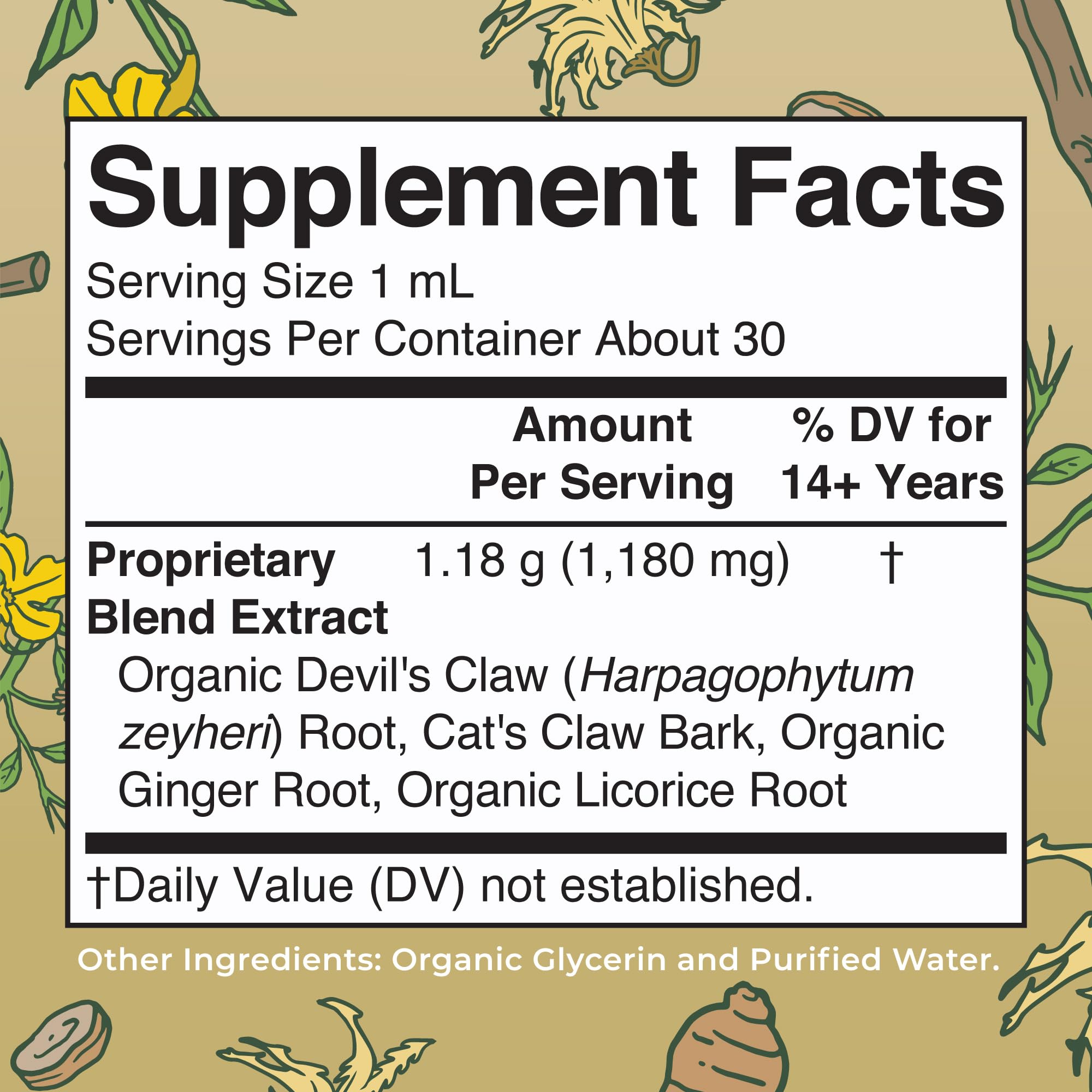 MaryRuth Organics Joint Health Liquid Extract | Four Herbal Blend Liquid Drops | Ginger Root | Licorice Root | Cats Claw | Devils Claw | Vegan | Non GMO | Alcohol Free Tincture | 30 Servings MARYRUTH'S buy supplements canada