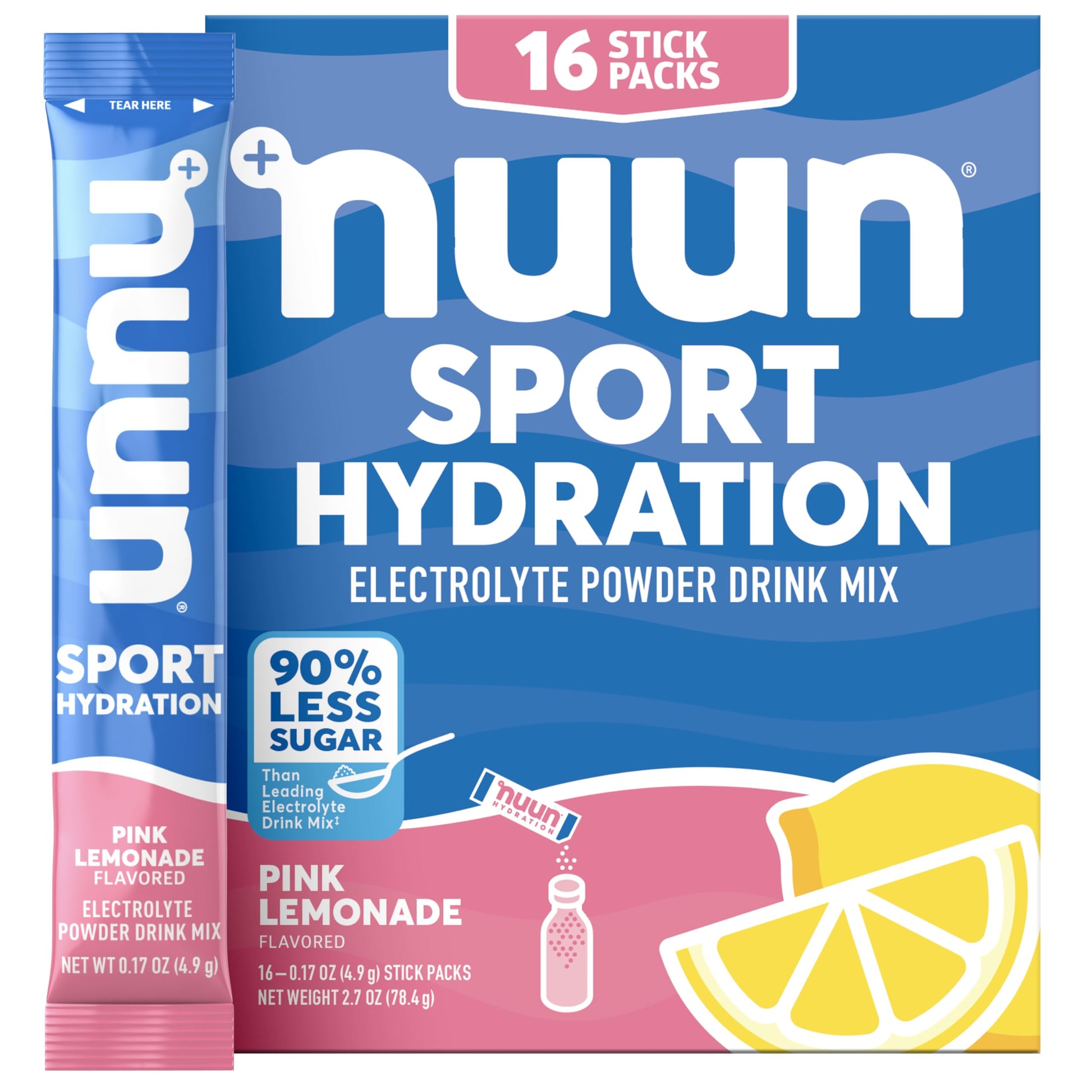 Nuun Sport Electrolyte Powder Packets with Magnesium, Calcium, Potassium, Chloride, and Sodium, Hydration Packets for On-the-Go, Pink Lemonade Flavor, Gluten Free & Vegan, Nuun buy supplements canada