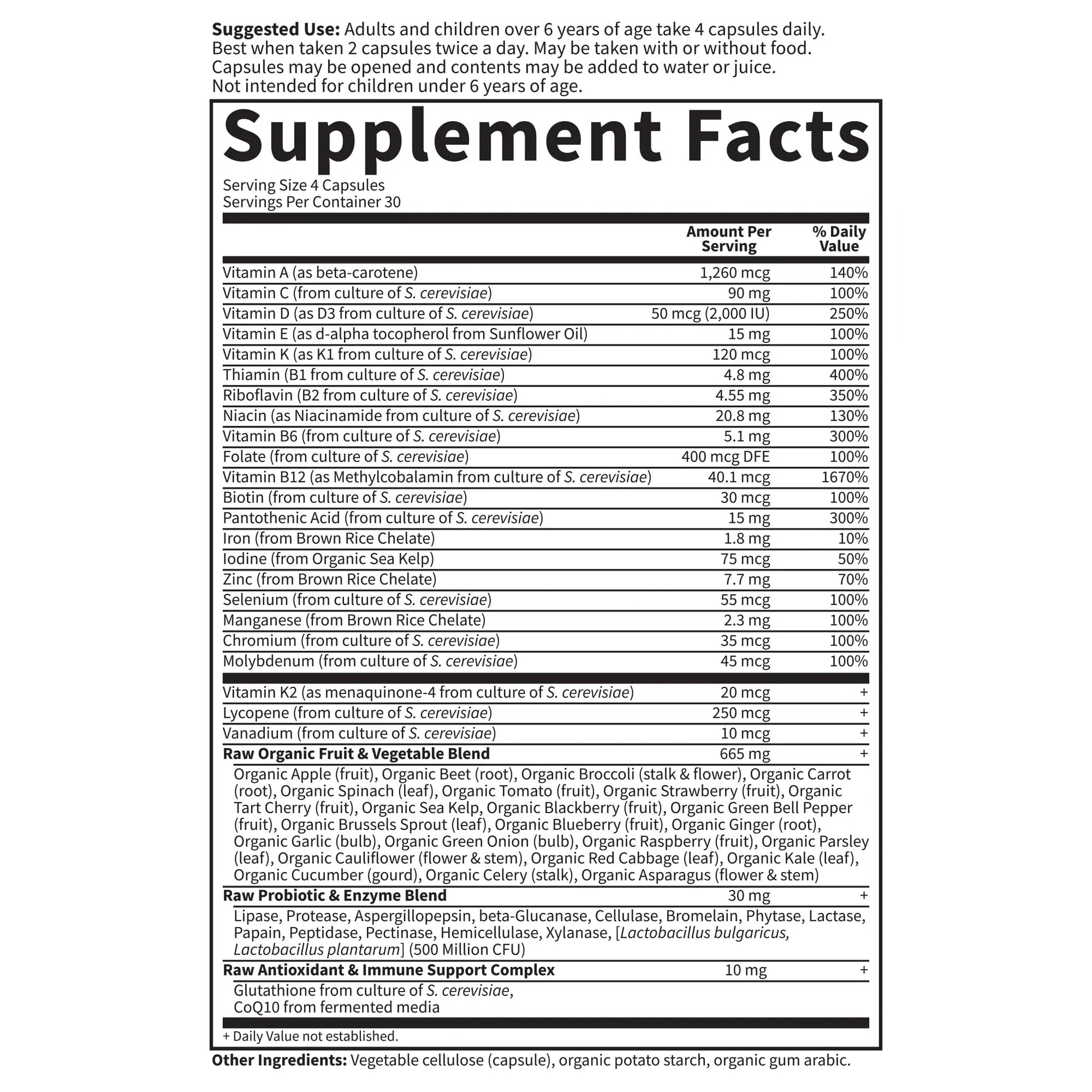 Garden of Life Multivitamin for Women, Men & Kids Age 6 and up, Vitamin Code Family Multi - 120 Vegetarian Capsules, Whole Food Vitamins Garden of Life buy supplements canada