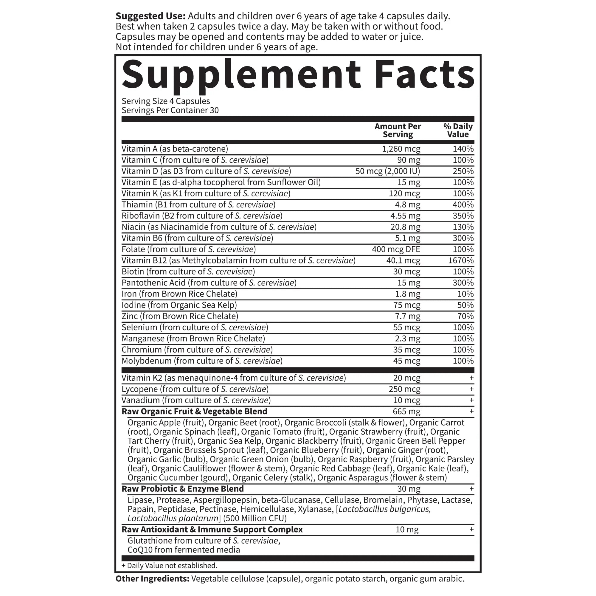 Garden of Life Multivitamin for Women, Men & Kids Age 6 and up, Vitamin Code Family Multi - 120 Vegetarian Capsules, Whole Food Vitamins Garden of Life buy supplements canada