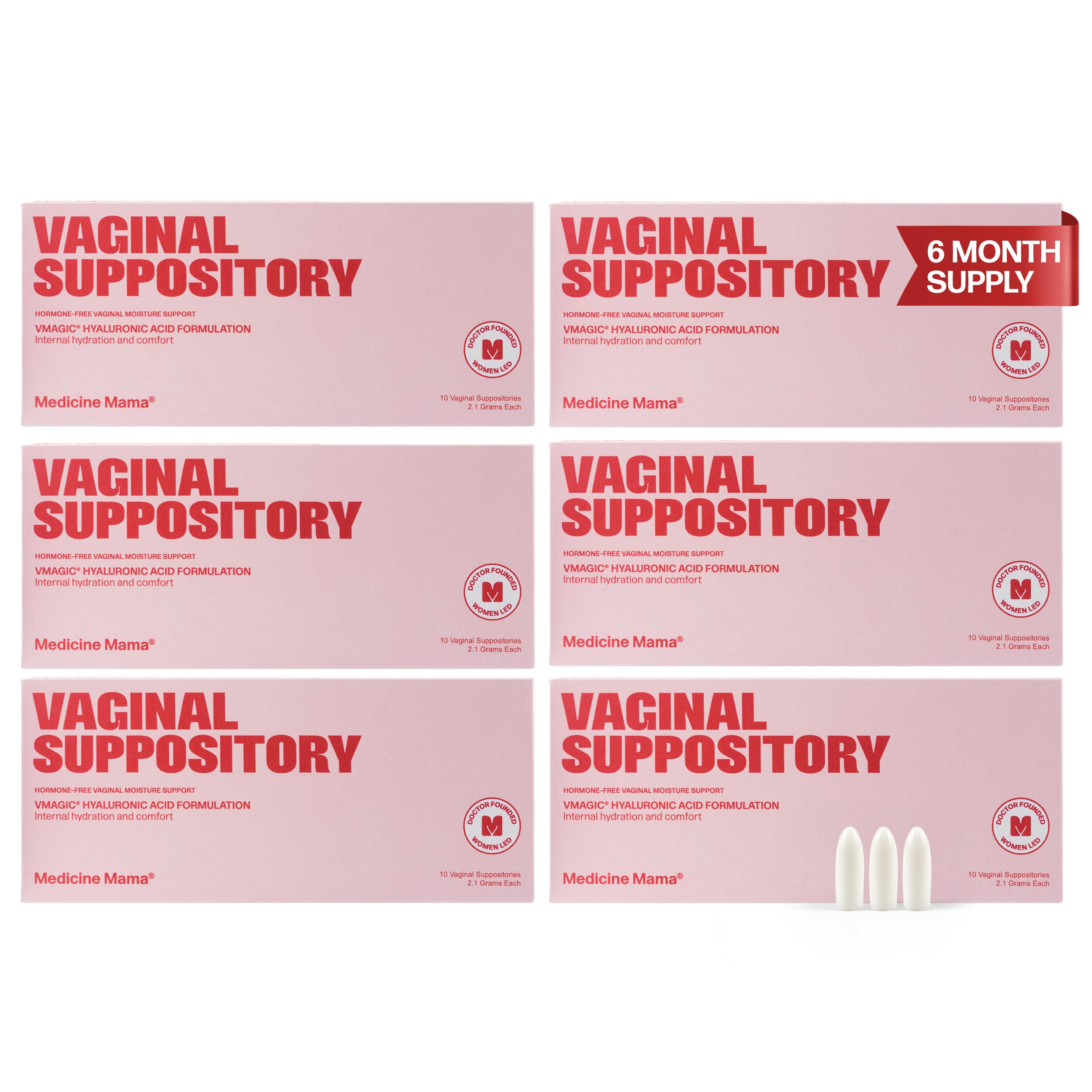 VMAGIC Vaginal Suppository by Medicine Mama – Feminine Moisturizer with Hyaluronic Acid to Help Provide Moisture – 6 Pack (10 Suppositories Each) Medicine Mama's Apothecary buy supplements canada
