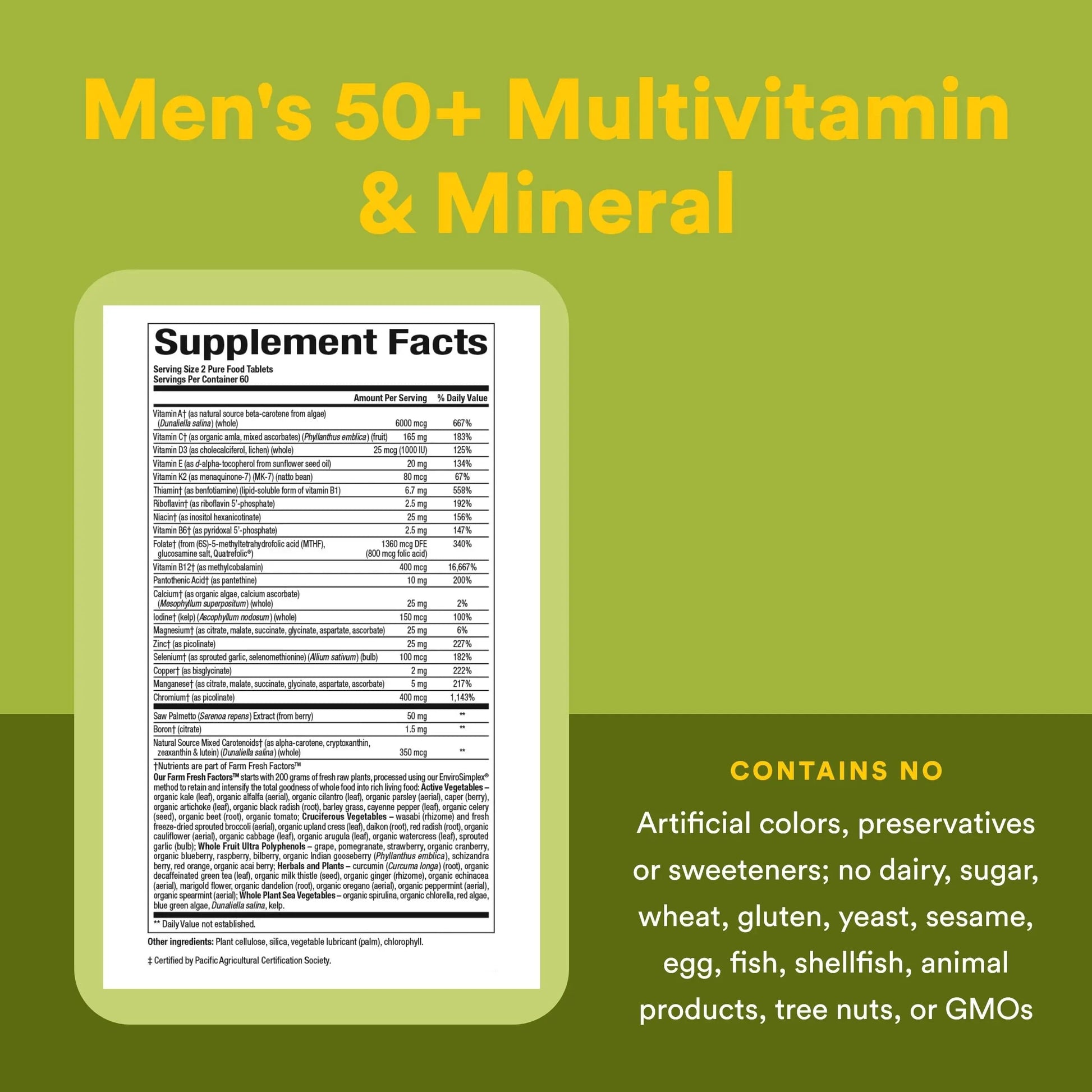 Natural Factors Whole Earth & Sea Men's 50+ Multivitamin & Mineral - Daily Nutritional Support Multivitamin Natural Factors buy supplements canada