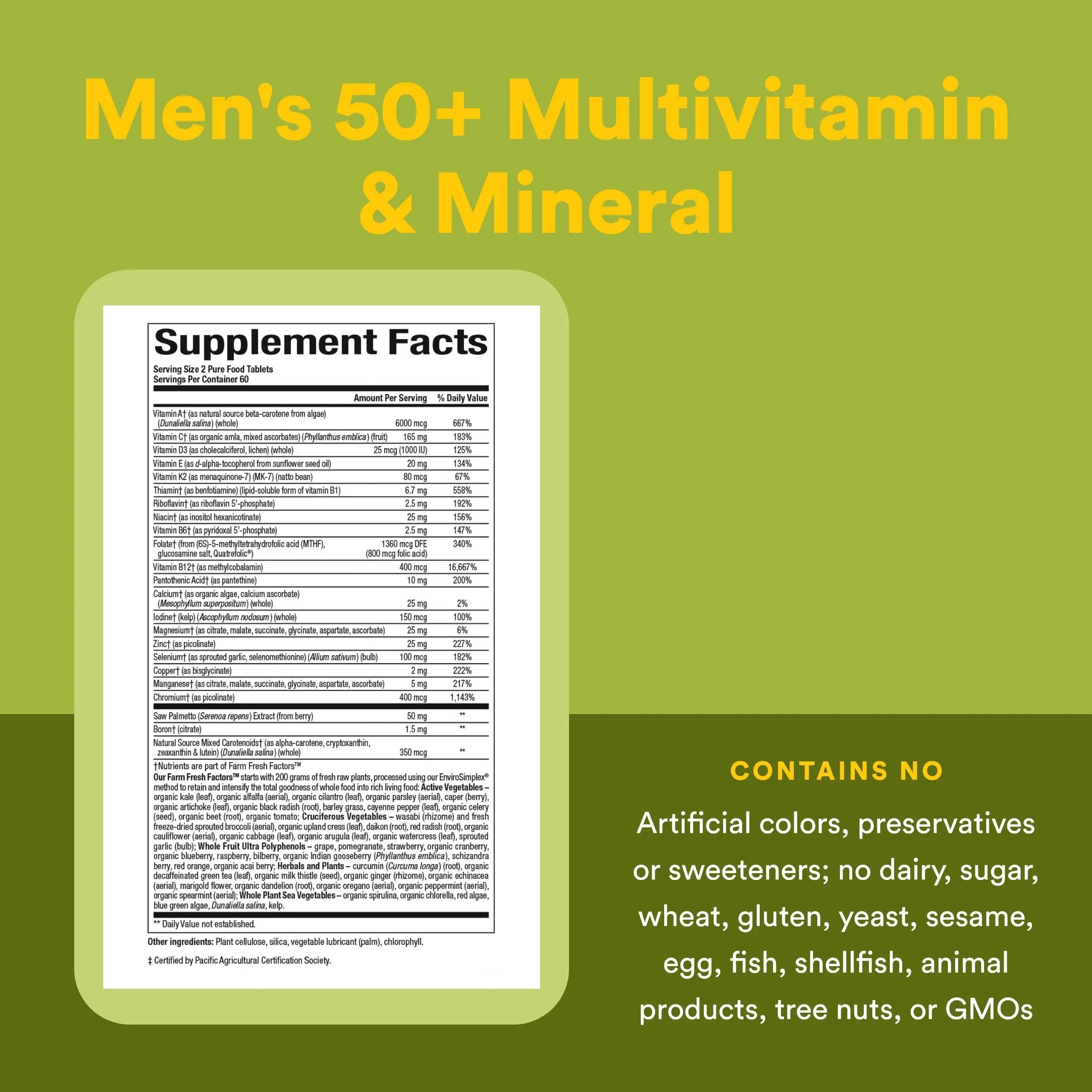 Natural Factors Whole Earth & Sea Men's 50+ Multivitamin & Mineral - Daily Nutritional Support Multivitamin Natural Factors buy supplements canada