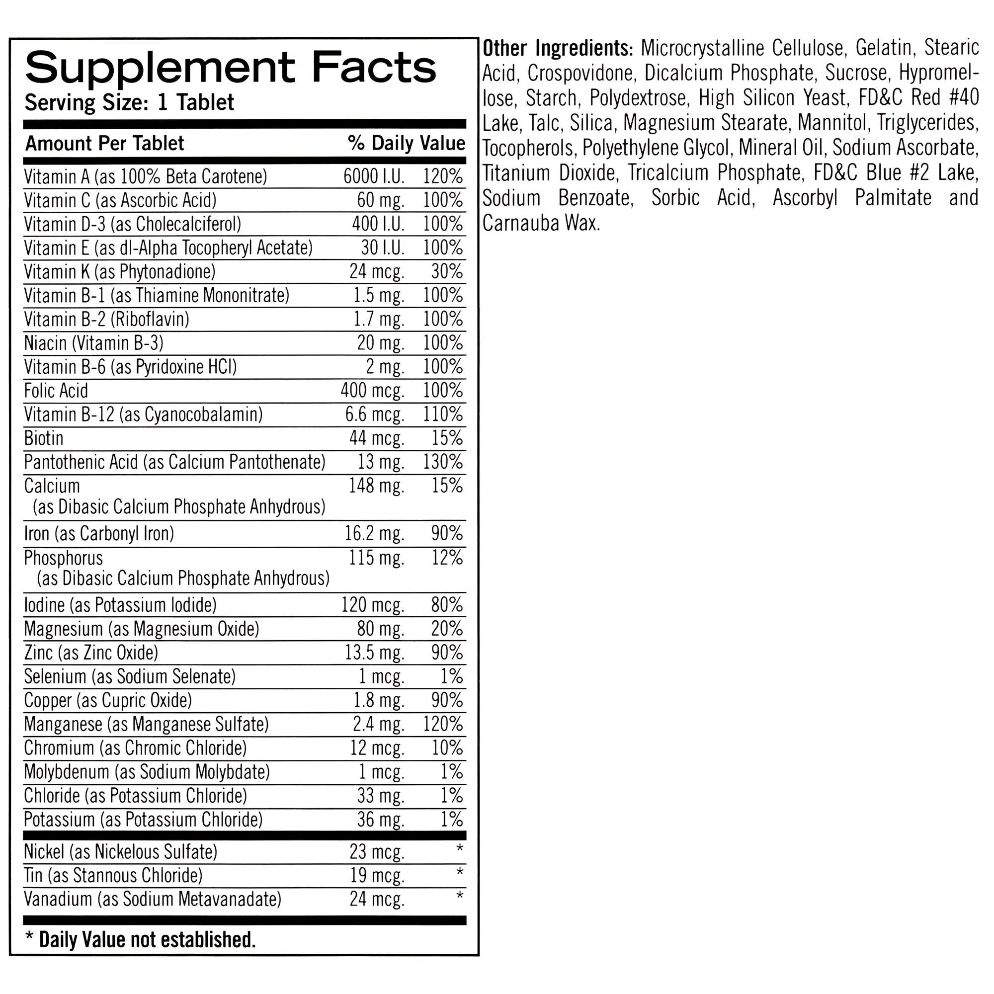 Geritol Multi-Vitamin Nutritional Support Tablets, Balance of 26 Essential Vitamins and Minerals, 100-Count Bottles (Pack of 2) Geritol buy supplements canada