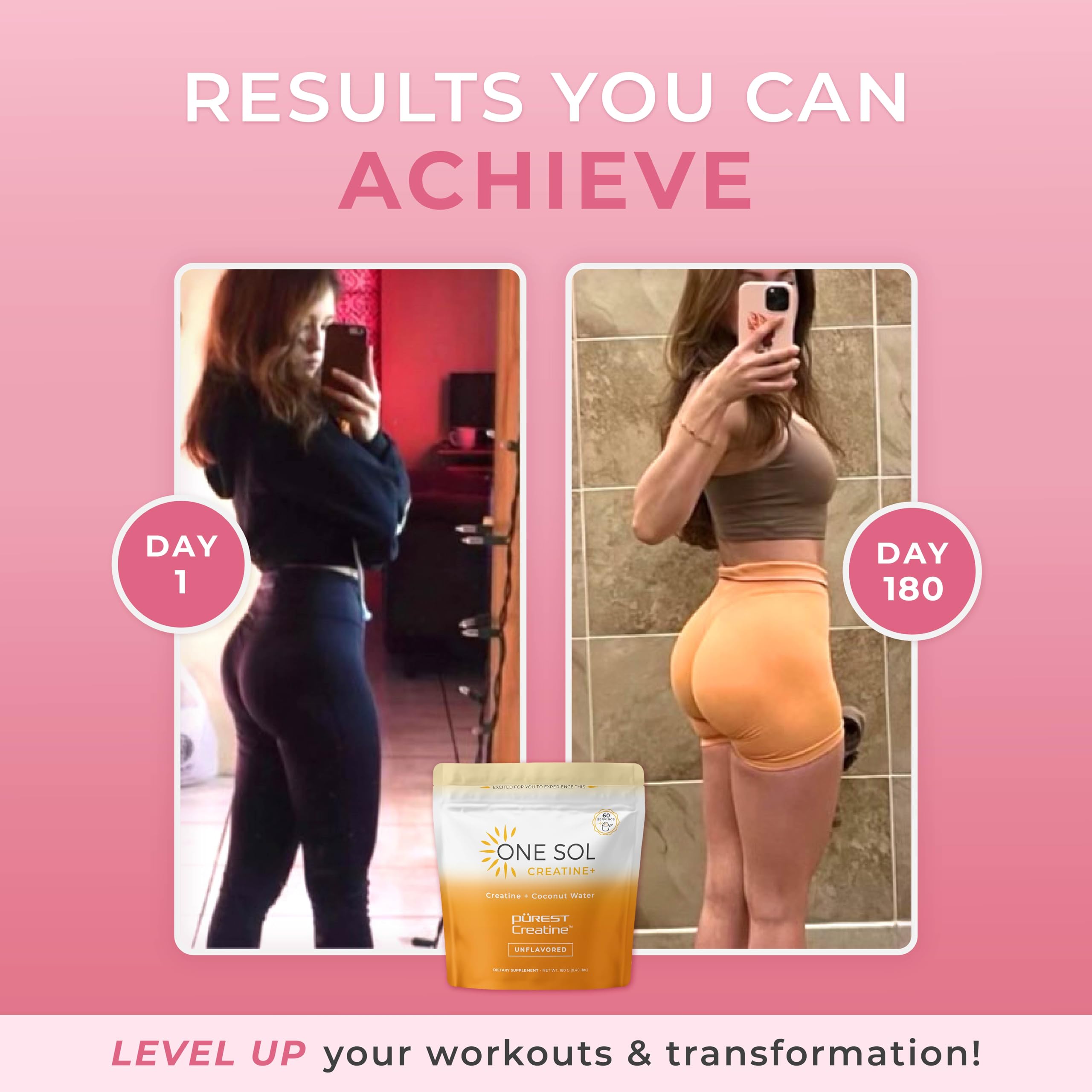 One Sol Creatine for Women, All Natural Women's Creatine Powder w Pure Creatine & Coconut Water, Increase Lean Muscle Mass, Reduce Recovery Time, Promotes Brain & Bone Health (Unflavored, 60 Servings) One Sol buy supplements canada
