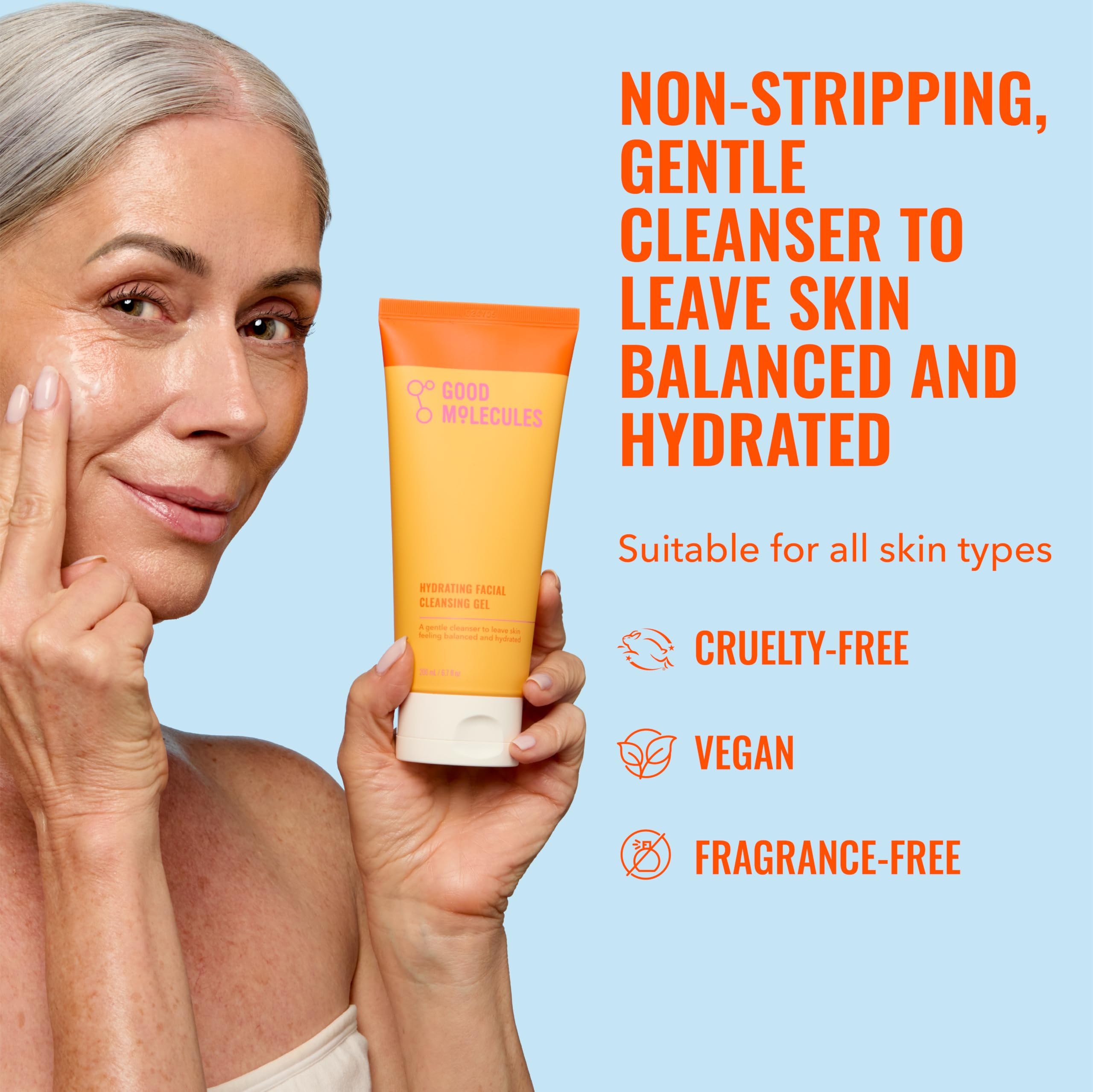 Good Molecules Hydrating Facial Cleansing Gel - Face Wash with Rosewater and Pineapple Extracts to Brighten, Cleanse, and Moisturize - Facial Cleanser, Skin Care Good Molecules buy supplements canada