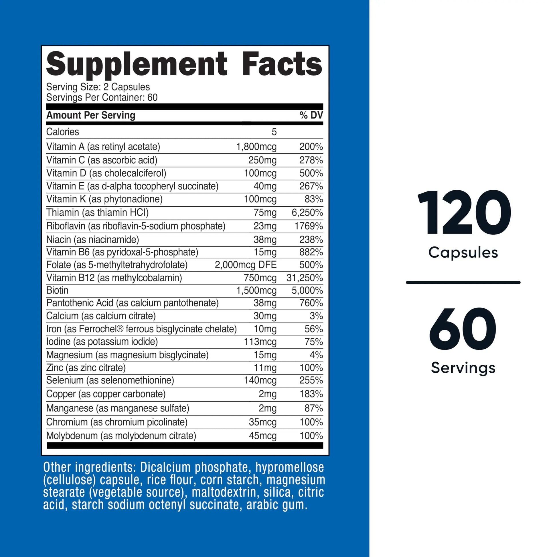 Nutricost Methylated Multivitamin 120 Capsules, 60 Servings - 23 Vitamin & Minerals Per Serving Nutricost buy supplements canada