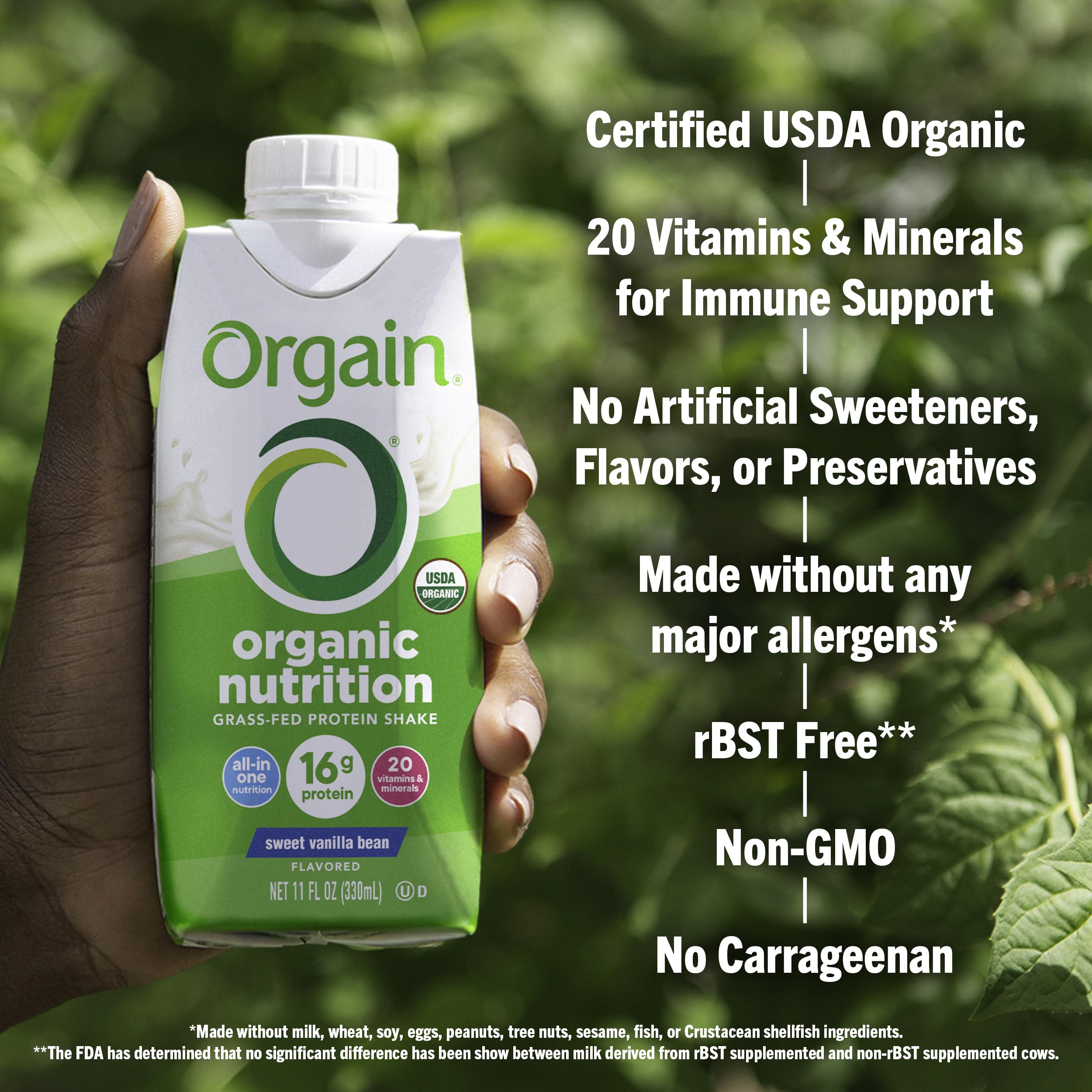 Orgain Organic Nutritional Protein Shake, Vanilla Bean - 16g Grass Fed Whey Protein Orgain buy supplements canada