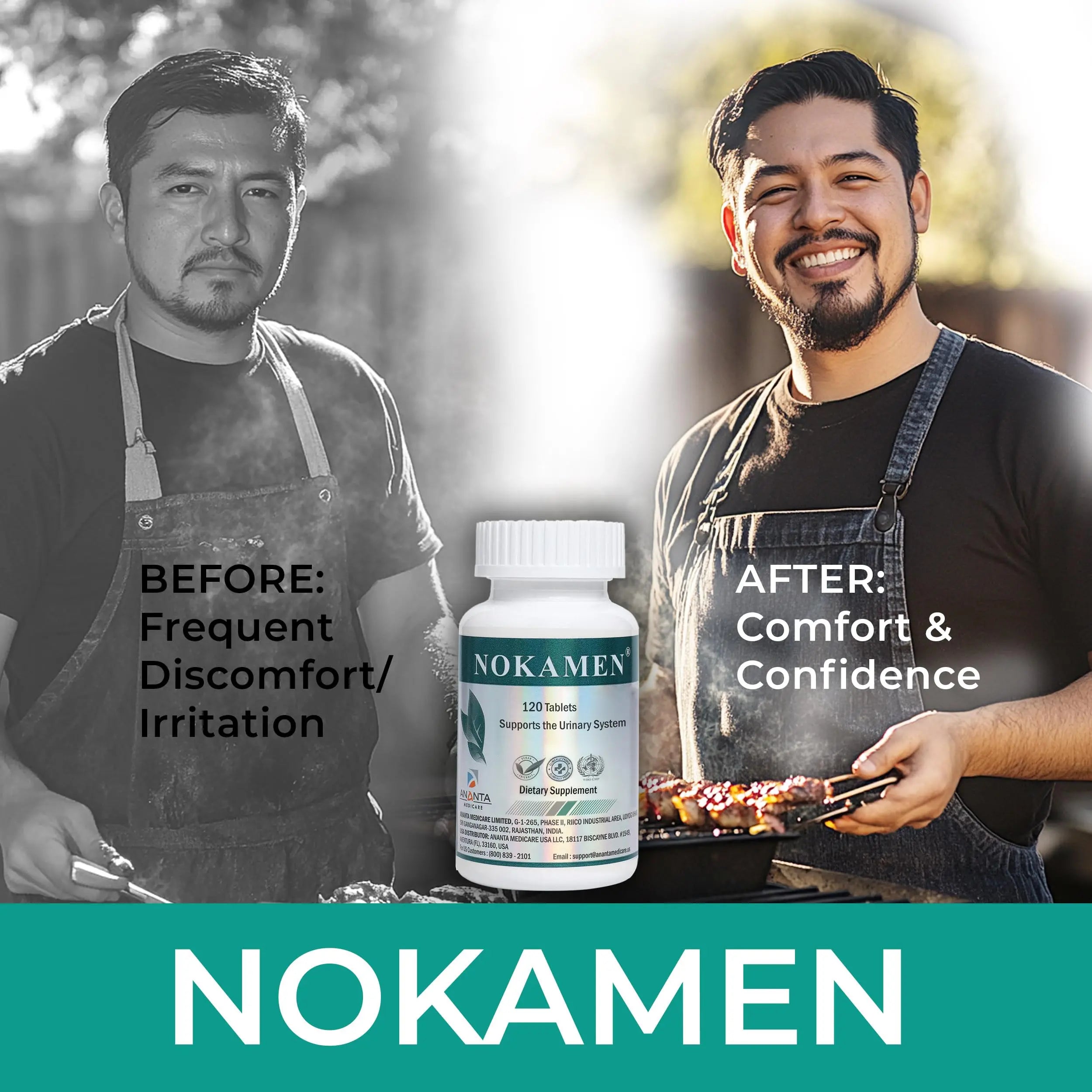 Ananta Medicare USA NOKAMEN – Kidney & Urinary Tract Support Herbal Formula, 120 Tabs Ananta Medicare USA buy supplements canada
