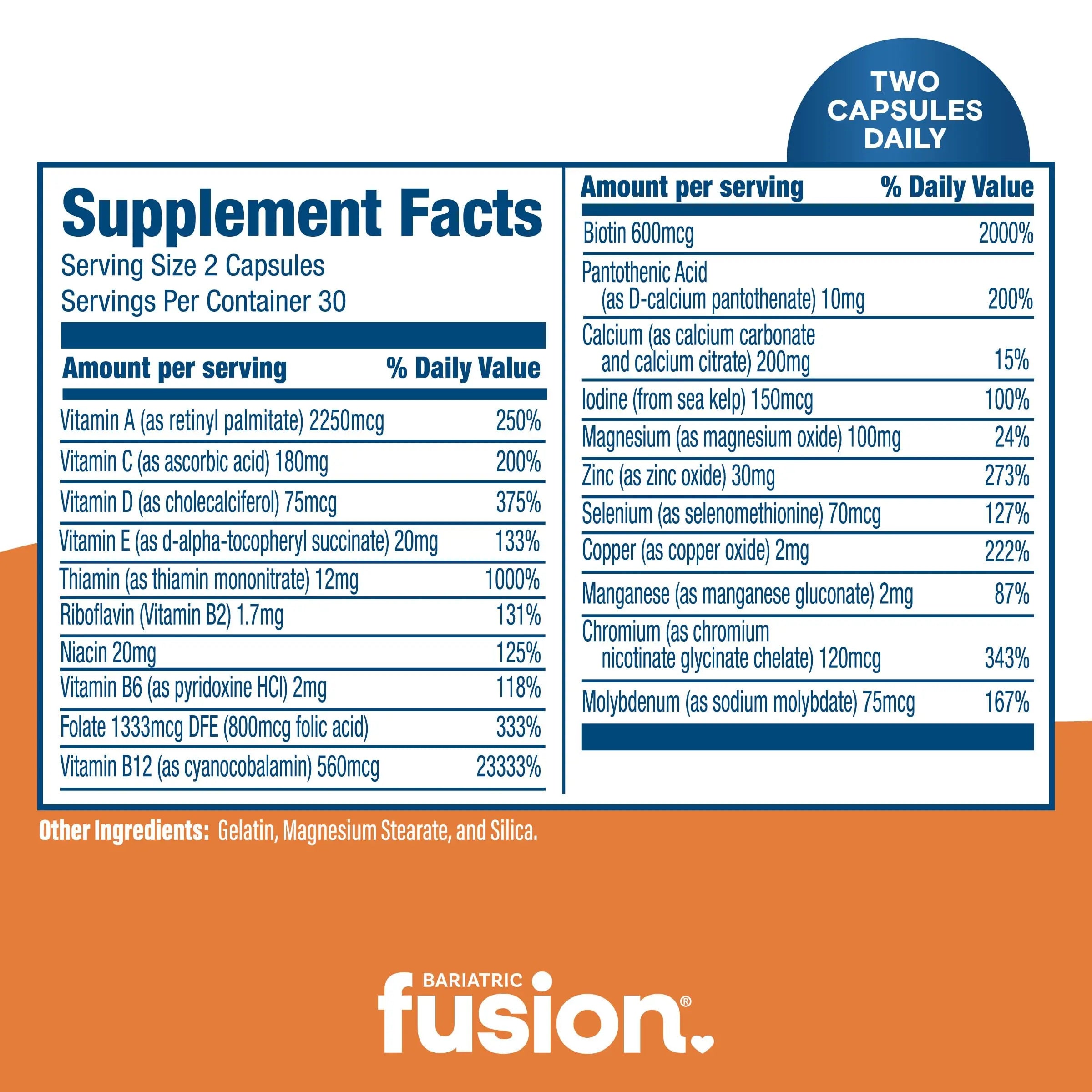 Bariatric Fusion Bariatric Multivitamin Without Iron | Post Bariatric Surgery Patients | Iron Free Bariatric Vitamin Bariatric Fusion buy supplements canada