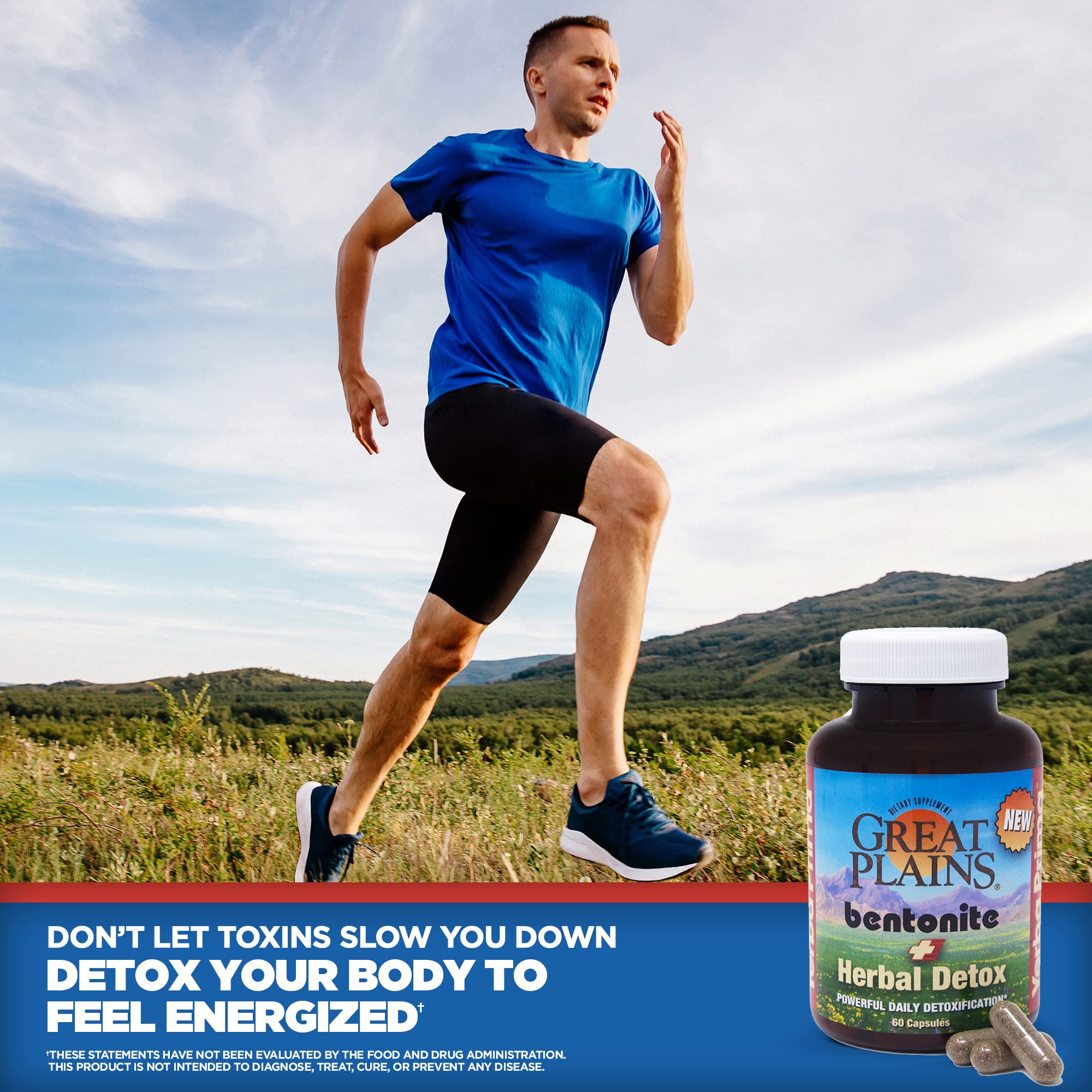Yerba Prima Bentonite Clay Plus Herbal Detox - 60 Veggie Capsules - Natural Cleansing Supplement Yerba Prima buy supplements canada