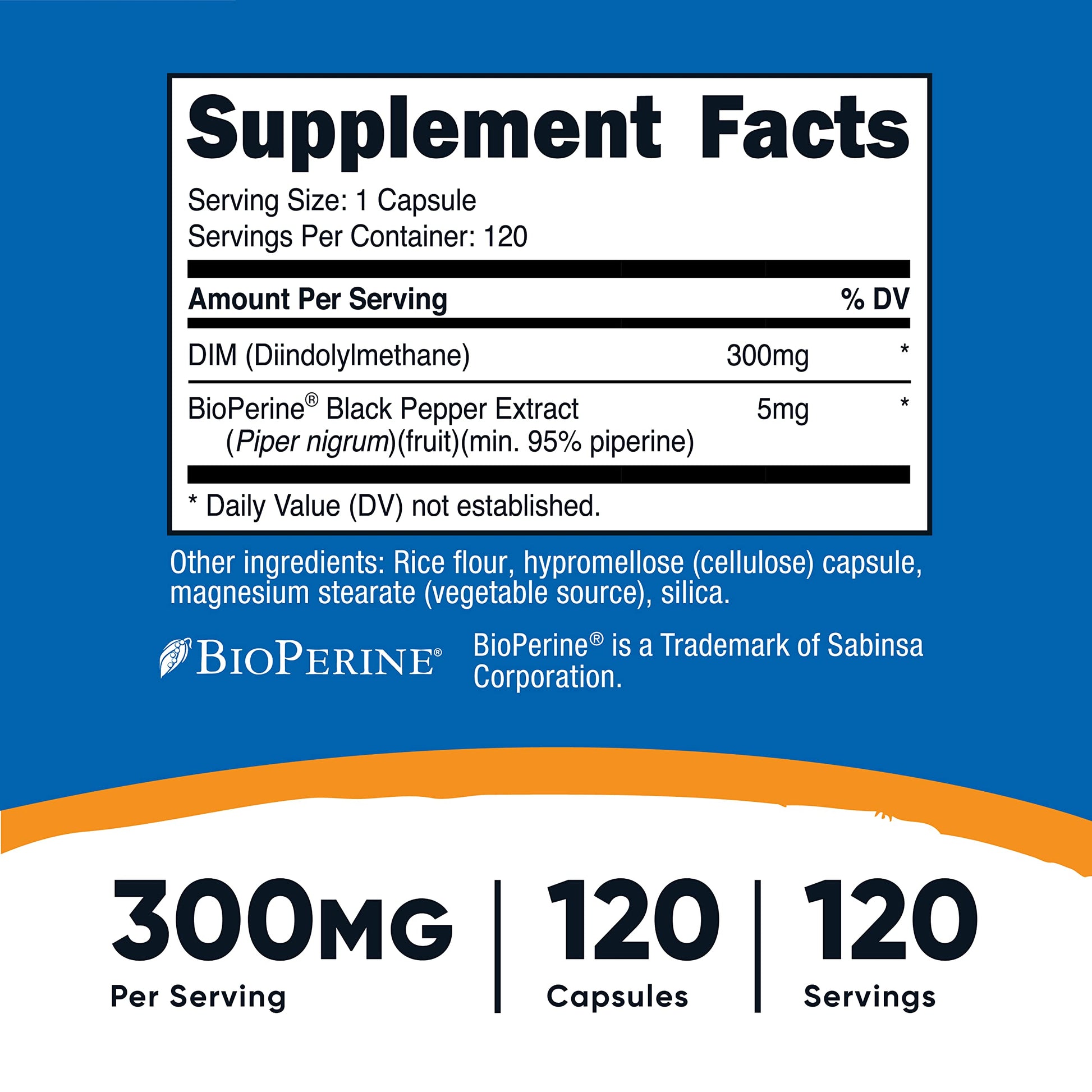 Nutricost DIM (Diindolylmethane) Plus BioPerine 300mg, 120 Vegetarian Capsules Nutricost buy supplements canada