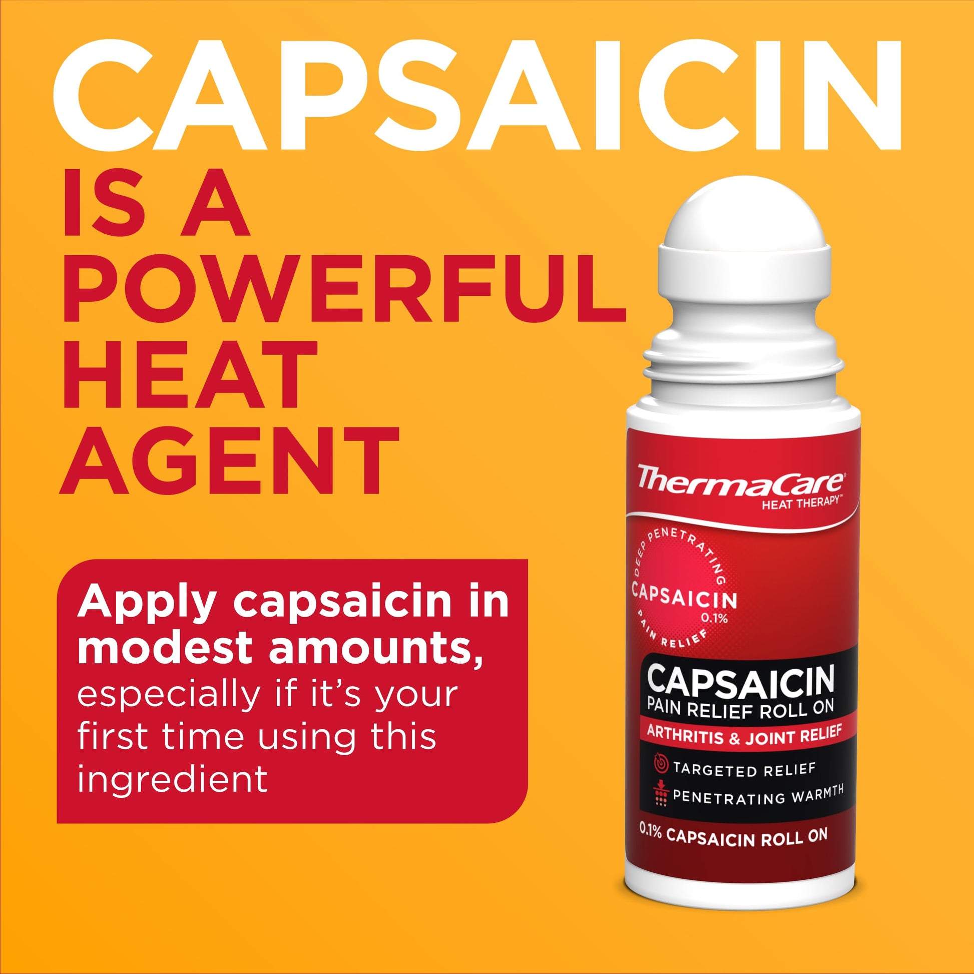 ThermaCare Arthritis Pain Relief Roll-On - Fast-Acting Capsaicin Formula for Joint & Muscle Pain - Soothing Warmth - Mess-Free Application - Targets Stiffness & Discomfort - 2.5 oz ThermaCare buy supplements canada
