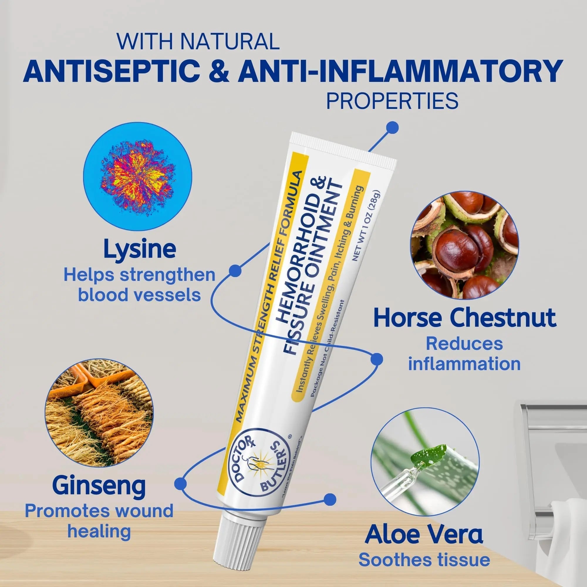 Doctor Butler’s Hemorrhoid & Fissure Ointment – Hemorrhoid Treatment and Hemorrhoid Cream with Lidocaine and Phenylephrine HCI for Fast Acting Relief of Pain, Swelling, Discomfort, and Itching (1 oz.) Doctor Butler's buy supplements canada