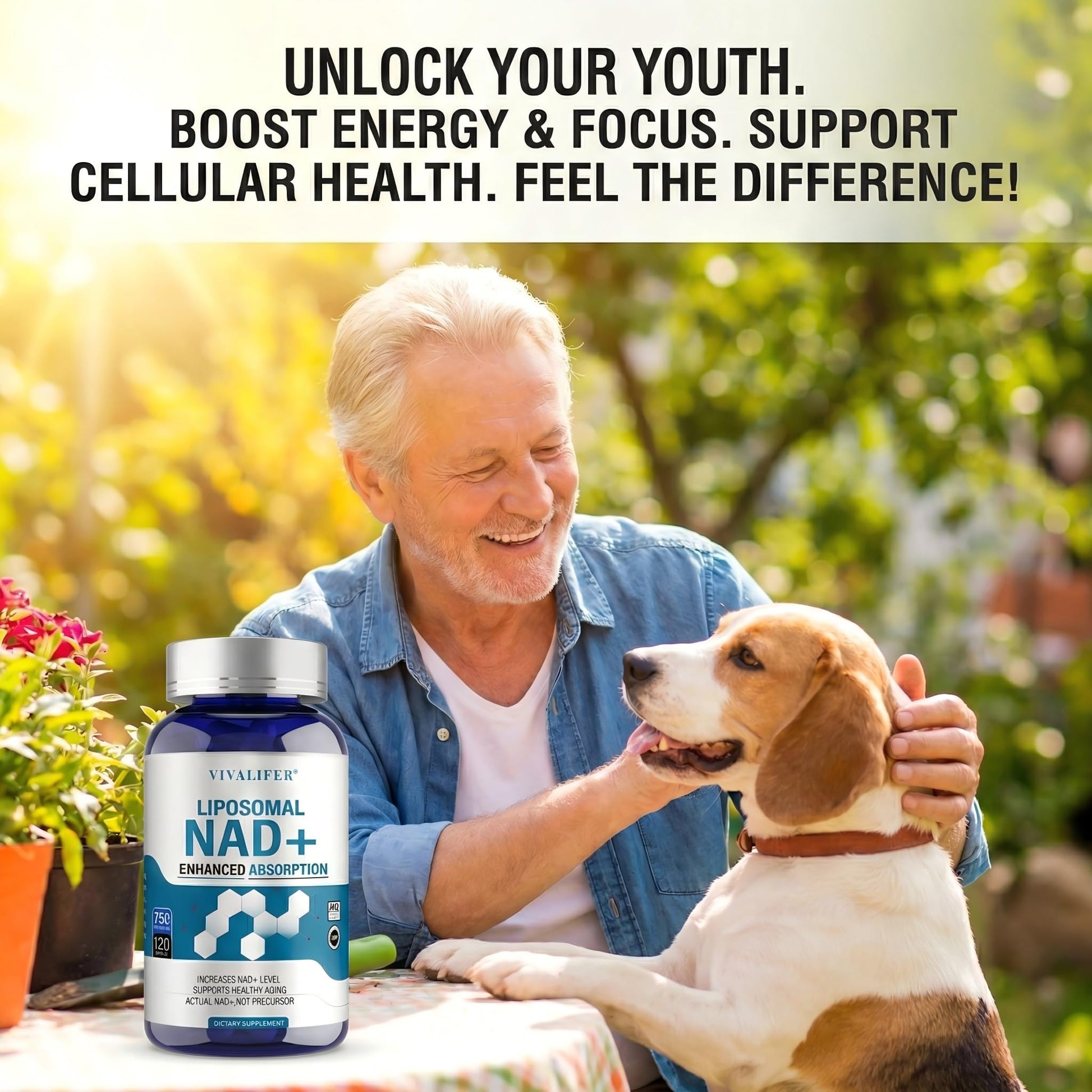 Liposomal NAD+ Supplement 750mg - 120 Capsules NMN Alternative Superior Absorption & Bioavailability -True Nicotinamide Adenine Dinucleotide for Cellular Energy, DNA Repair Support & Healthy Aging DQQI buy supplements canada