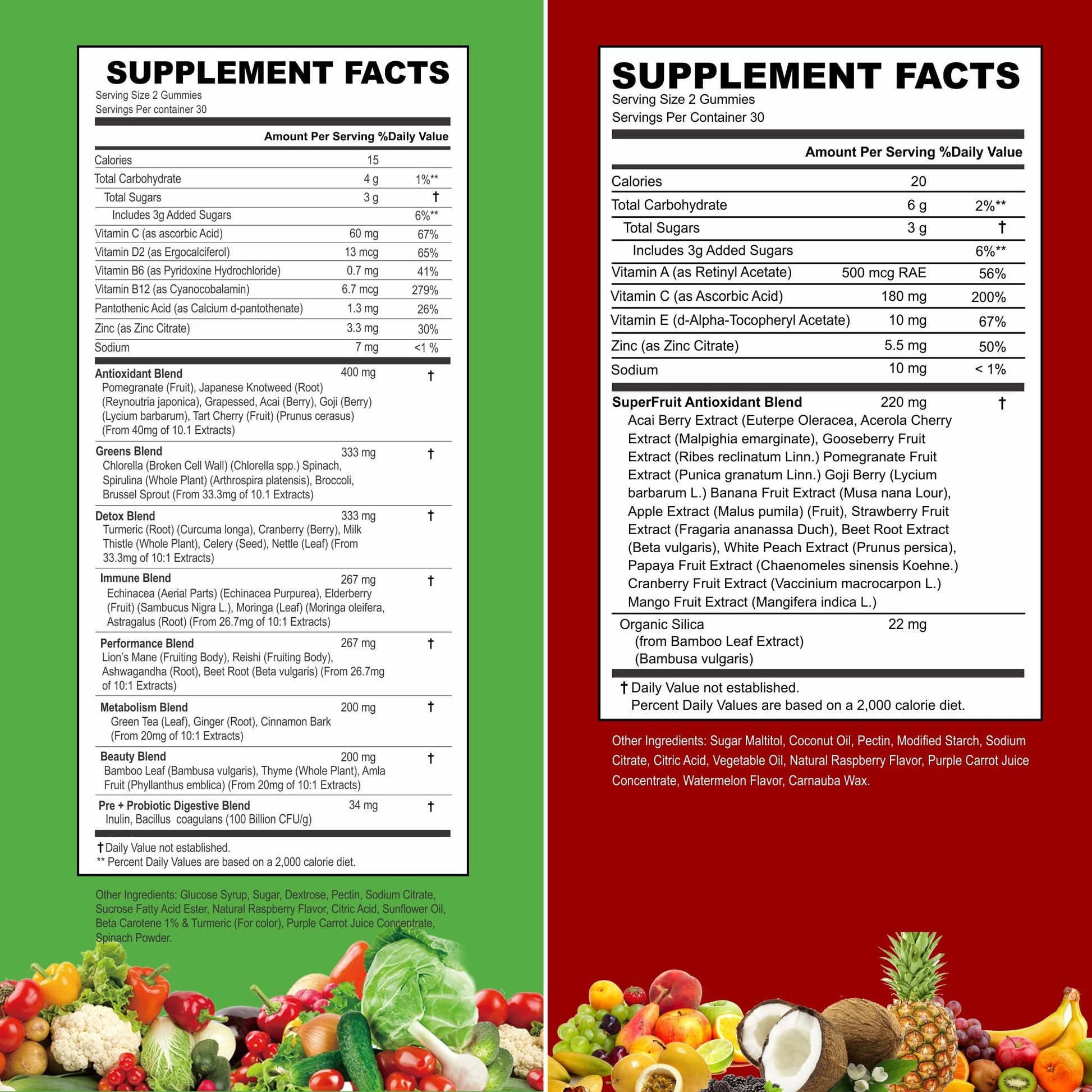 VITINITY Made with Real Fruit-Real Veggie Gummies-Superfood Vegetable Vitamin Sup VITINITY buy supplements canada