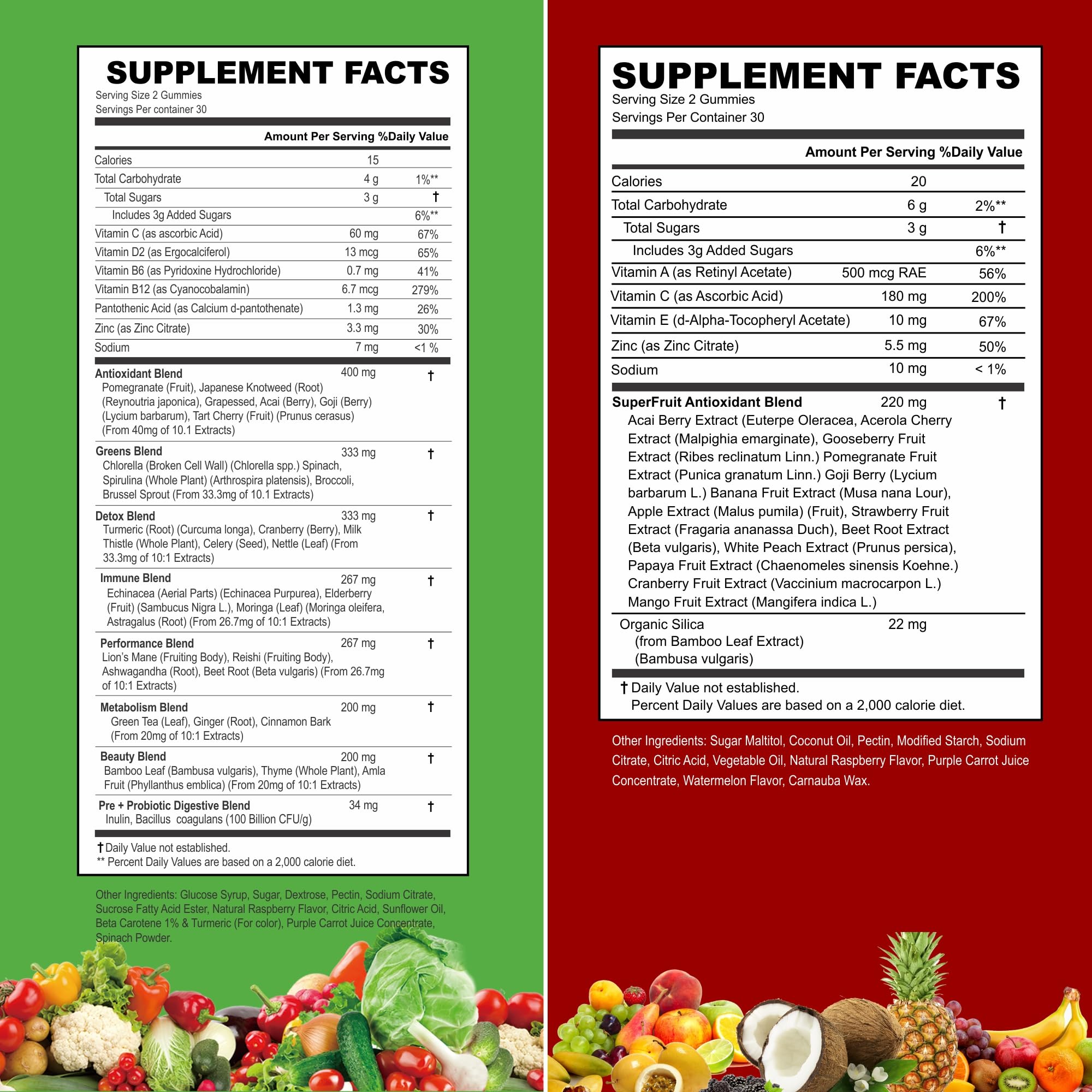 VITINITY Made with Real Fruit-Real Veggie Gummies-Superfood Vegetable Vitamin Sup VITINITY buy supplements canada