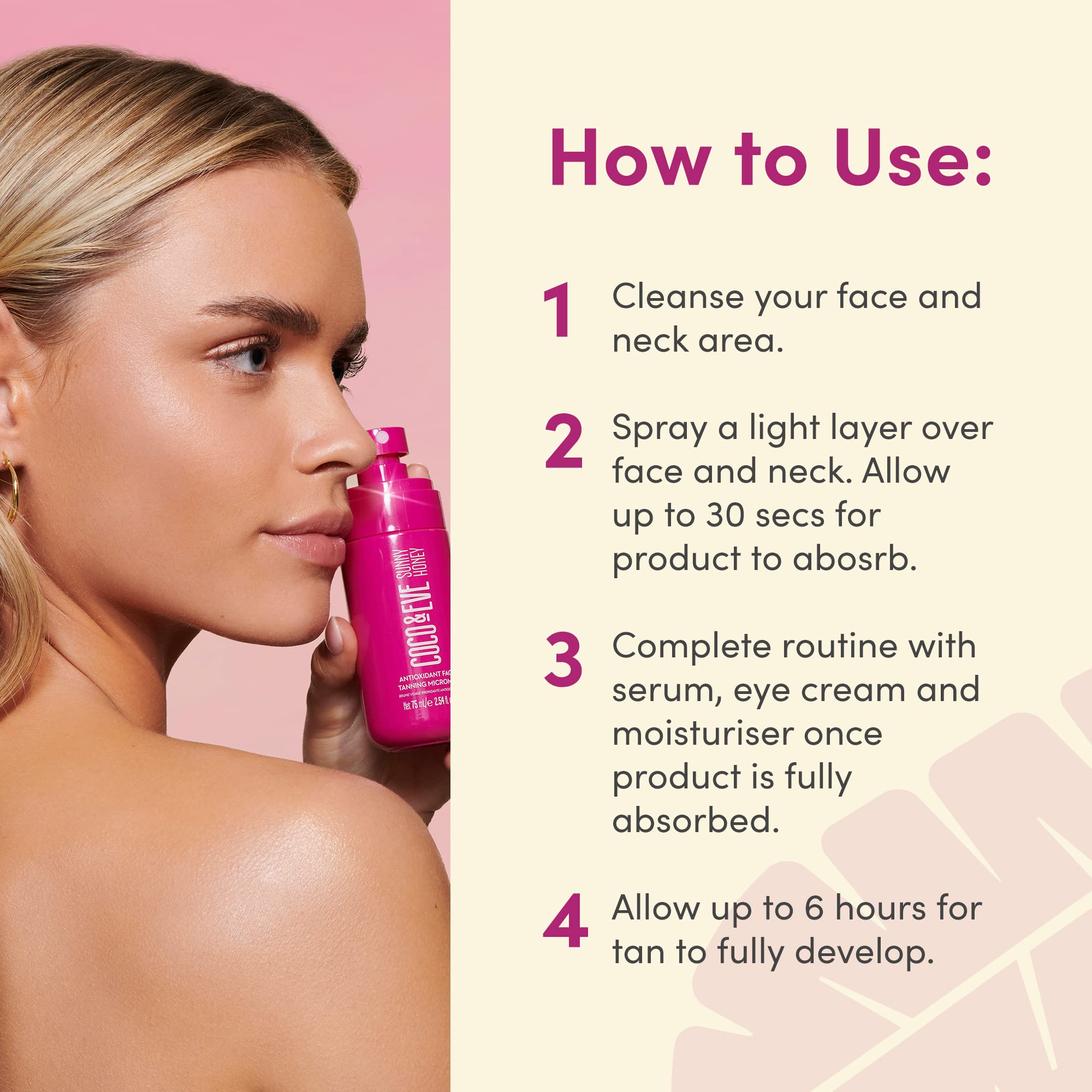 Coco & Eve Face Tanning Micromist – Sunless Facial Self Tanner Ultra Fine Mist for Face, Coco & Eve buy supplements canada