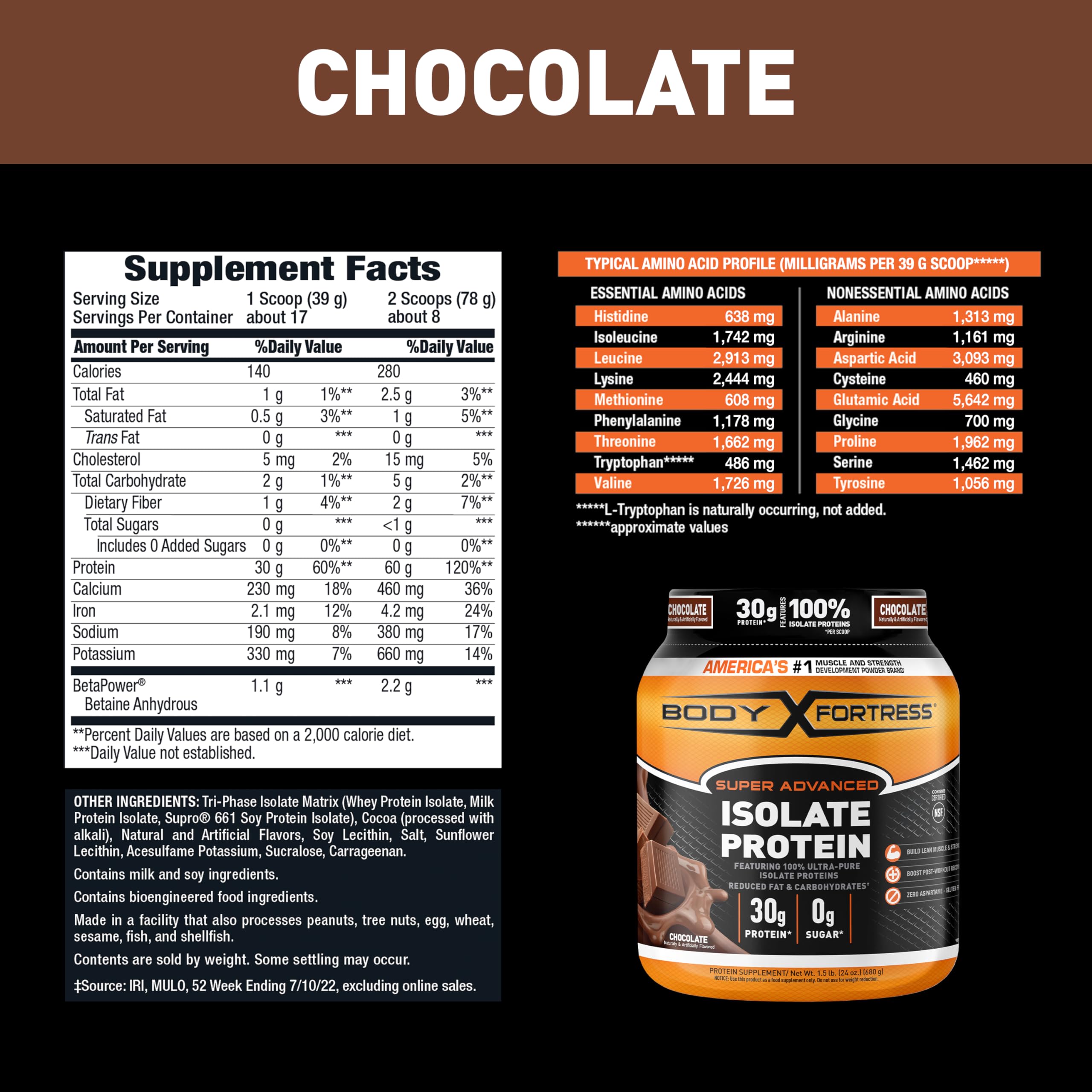 Body Fortress Super Advanced Isolate Protein, Chocolate Protein Powder Supplement Body Fortress buy supplements canada