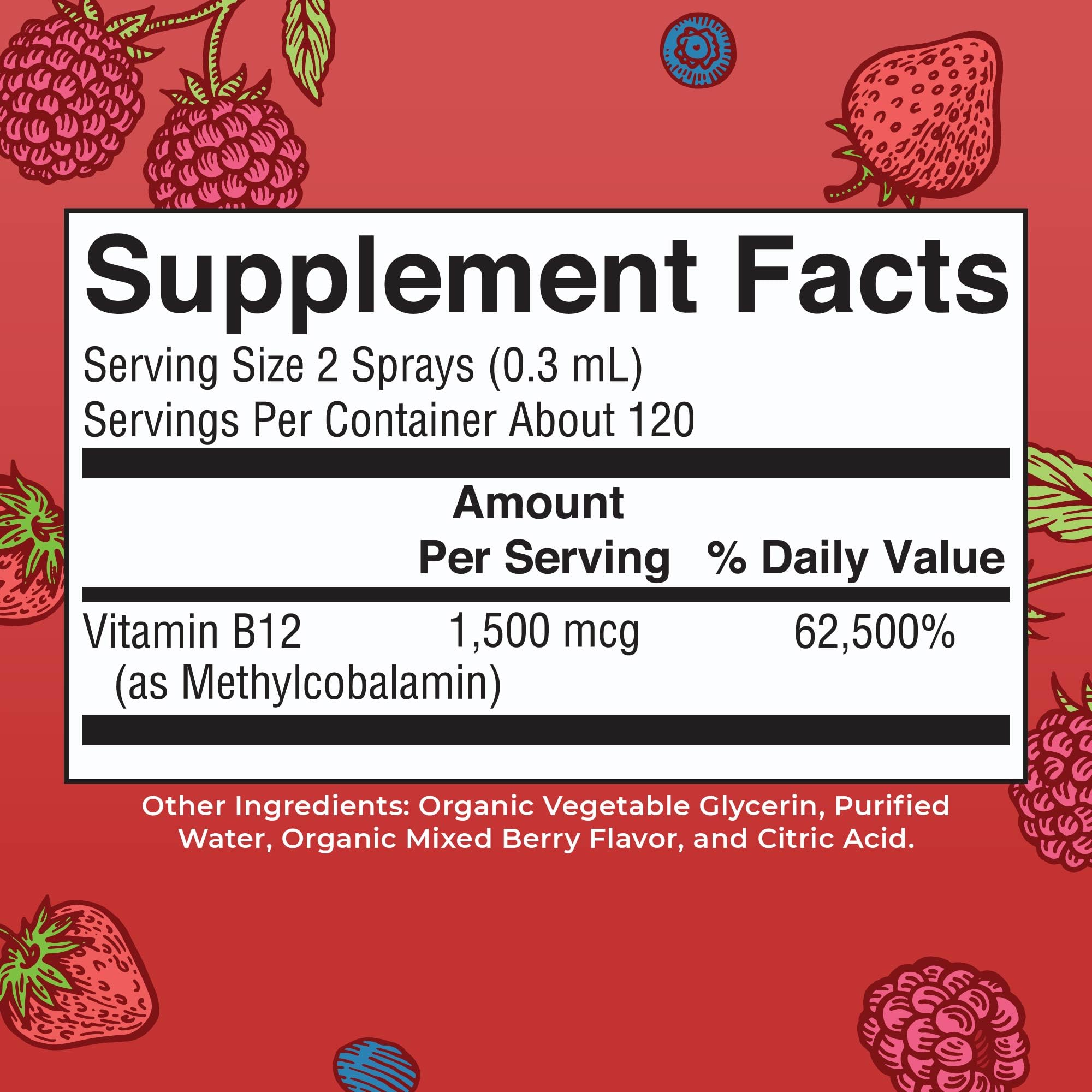 MaryRuth Organics Methyl B12 Spray | 1,500 mcg B12 Per Serving | Methylcobalamin | Energy Metabolism | Nervous System Support | Neuro Health | Vegan | Gluten Free | Sugar Free | 1 Fl Oz MARYRUTH'S buy supplements canada