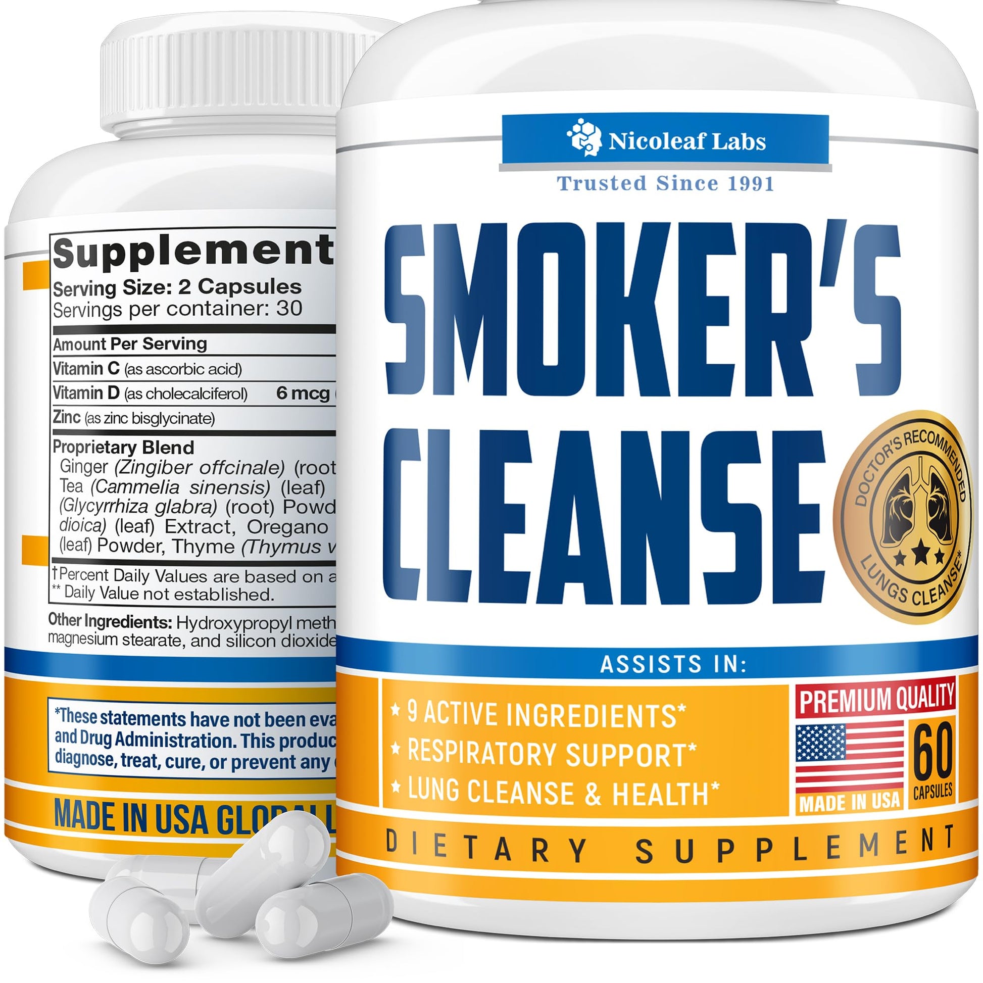 Smoker's Cleanse - Quit Smoking Aid & Respiratory Support - Made in USA NICOLEAF LABS buy supplements canada