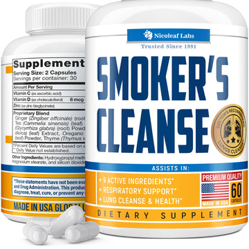 Smoker's Cleanse - Quit Smoking Aid & Respiratory Support - Made in USA NICOLEAF LABS buy supplements canada