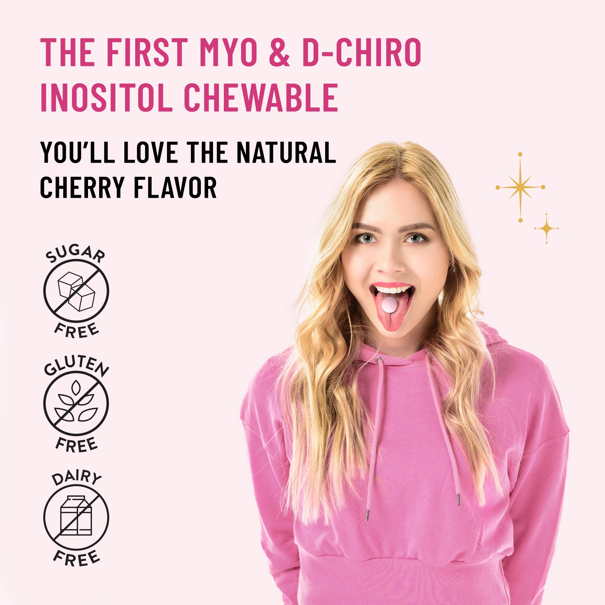 Legendairy Milk Myo-Inositol & D-Chiro Inositol Supplement for Women, 40:1 Ratio, PCOS & Fertility Support, Hormone Balance, Sugar Free Vegan Chewable Tablets, Cherry Flavor, 30 Day Supply Legendairy Milk buy supplements canada