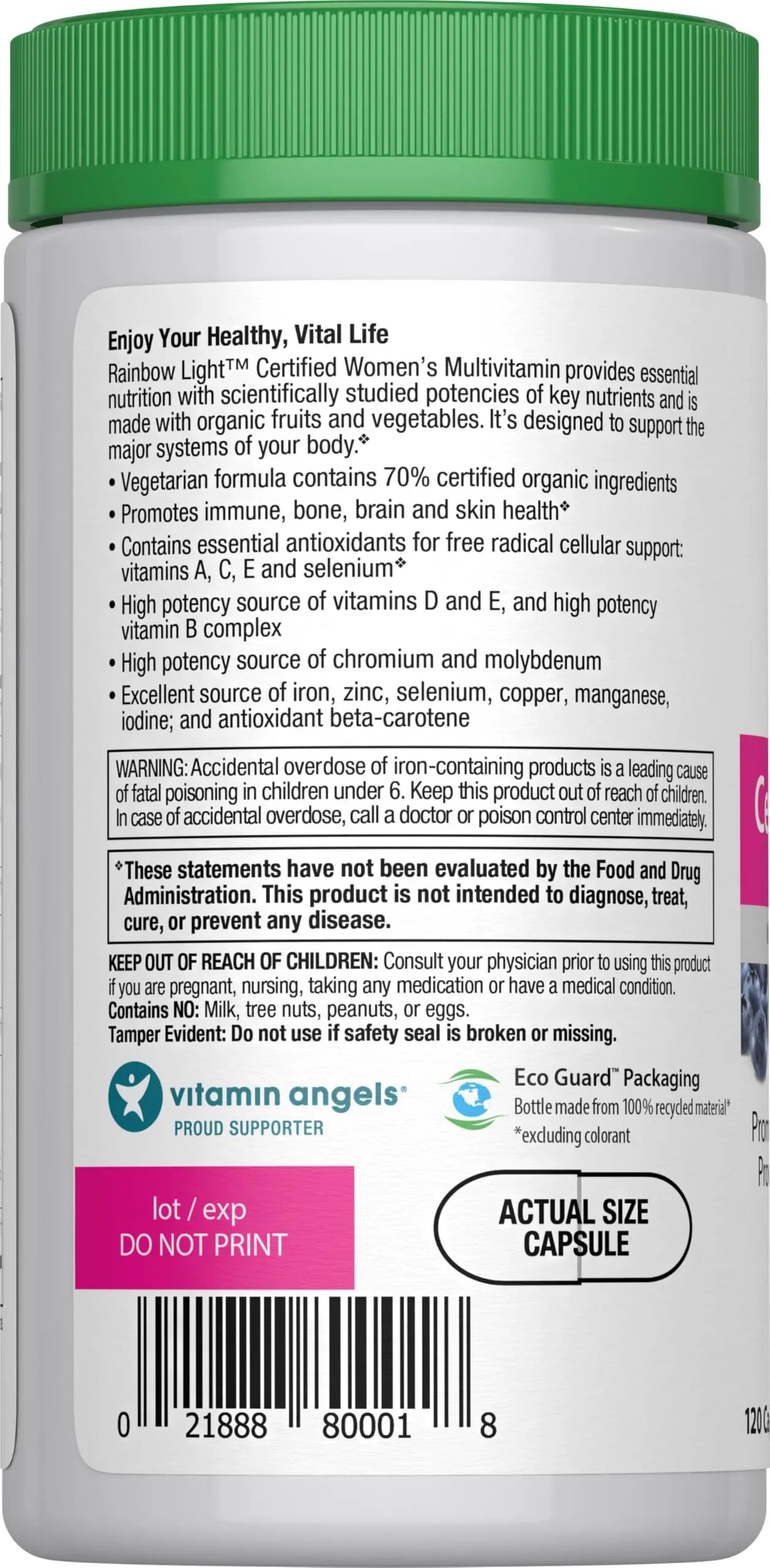 Rainbow Light Multivitamin for Women | 120 Capsules | with Organic Fruits and Vegetables | Vegetarian, Non-GMO Rainbow Light buy supplements canada