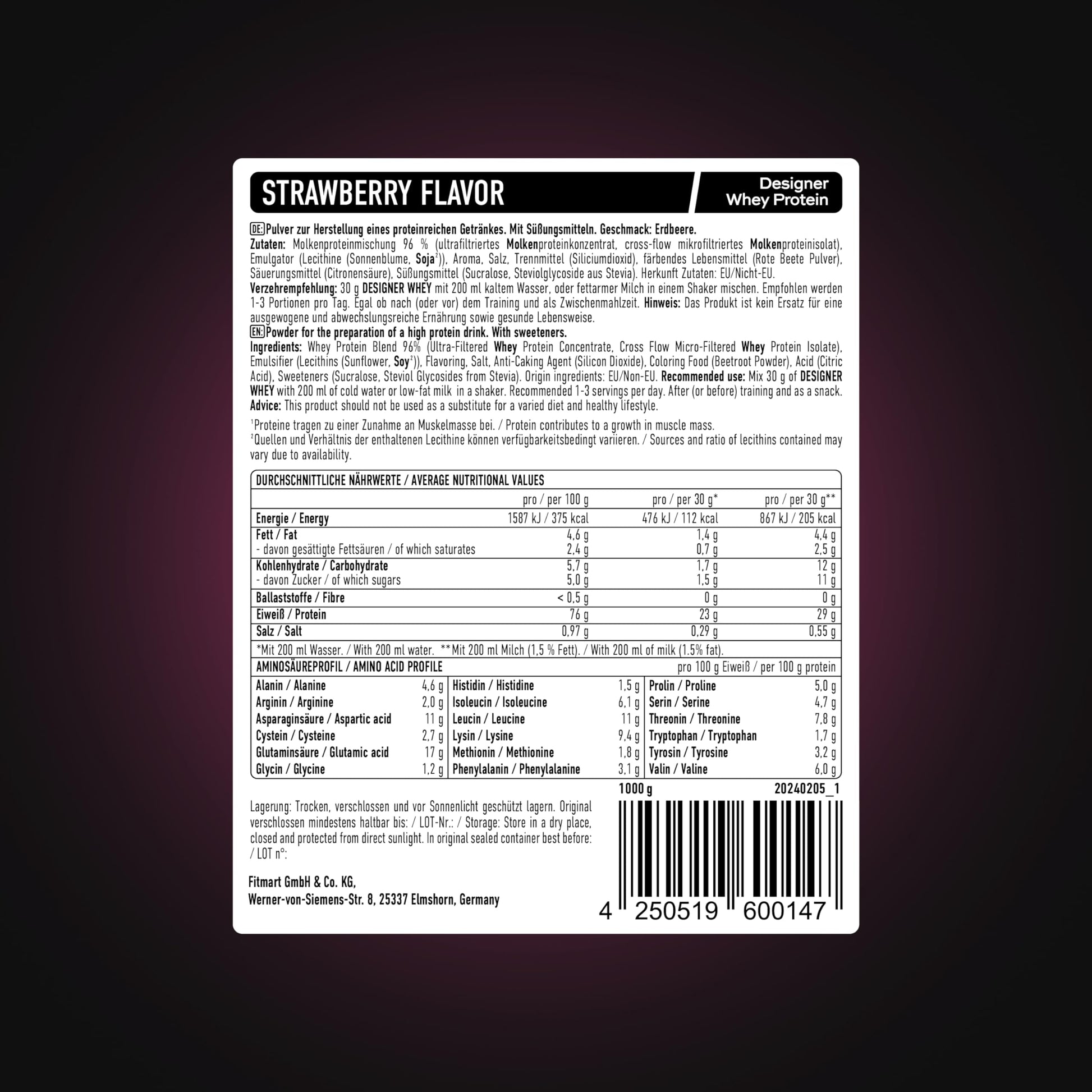 ESN Designer Whey Protein Powder, Strawberry, 1000 g, 2.2 lbs, 33 Servings ESN buy supplements canada