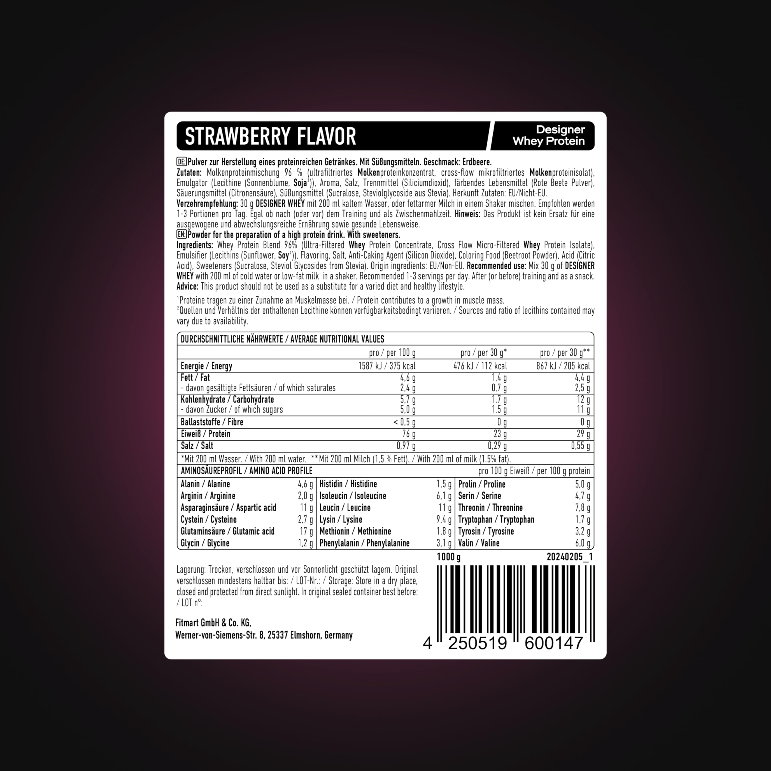ESN Designer Whey Protein Powder, Strawberry, 1000 g, 2.2 lbs, 33 Servings ESN buy supplements canada