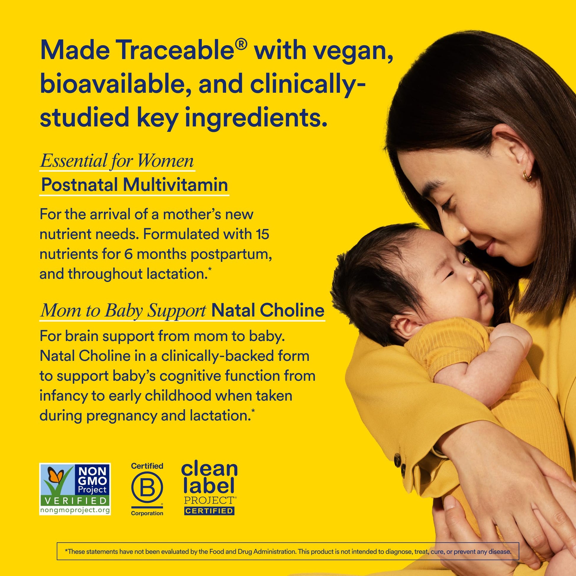Ritual Postnatal Mom-to-Baby Set, Postpartum Multivitamin and Natal Choline Supplements, Supports Lactation, Immune Function, and Baby's Cognitive Function Ritual buy supplements canada