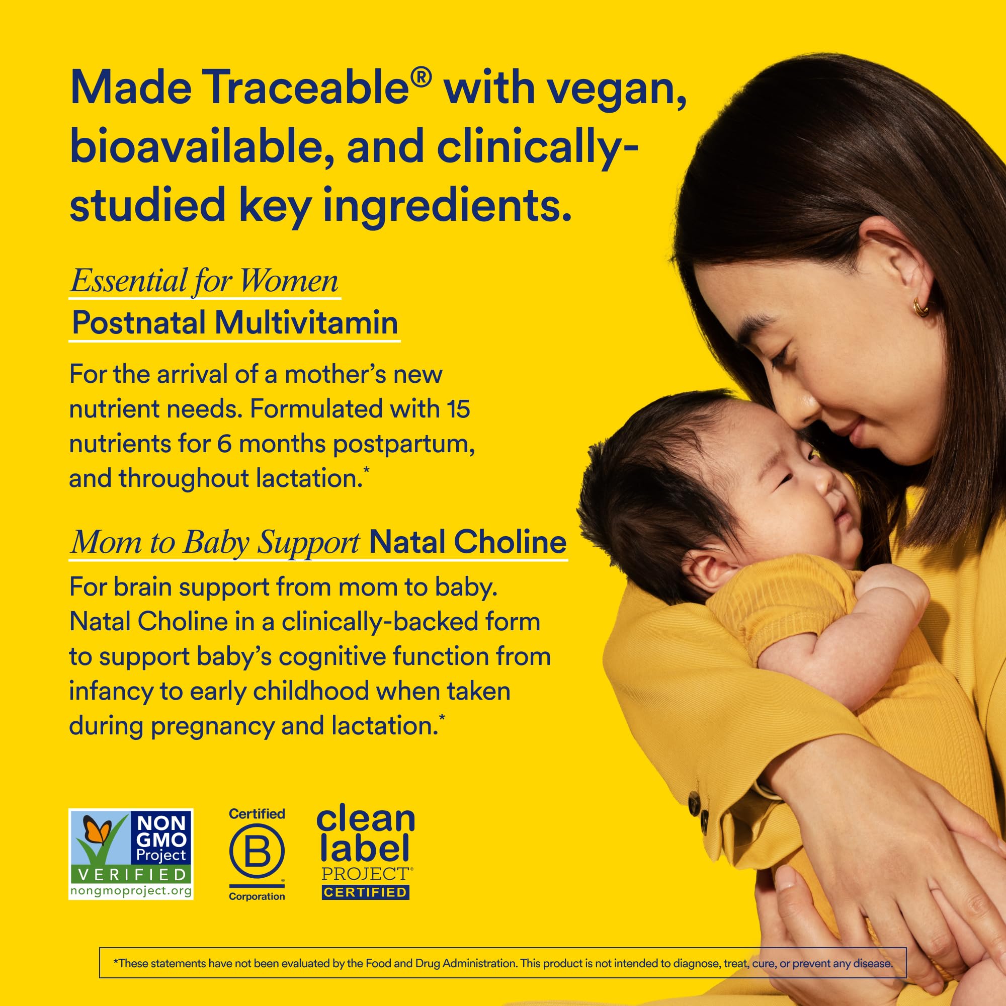 Ritual Postnatal Mom-to-Baby Set, Postpartum Multivitamin and Natal Choline Supplements, Supports Lactation, Immune Function, and Baby's Cognitive Function Ritual buy supplements canada