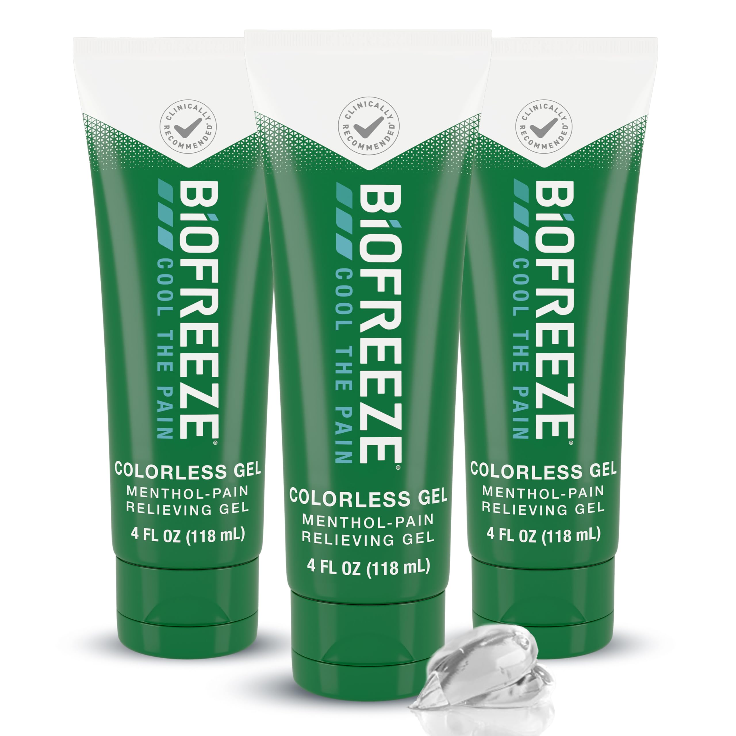 Biofreeze Pain Relief Gel for Knee, Neck, Hip, Joint, Shoulder, & Simple Backache, Arthritis Pain Reliever, Sore Muscle Relief, Colorless Menthol Gel 4 Fl Oz (Pack of 3) Biofreeze buy supplements canada