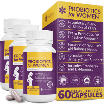 Probiotics for Women- 3 Pack(180 Capsules) - Ultimate Flora Bloom Probiotic Supplement for Women Intimate Rose buy supplements canada
