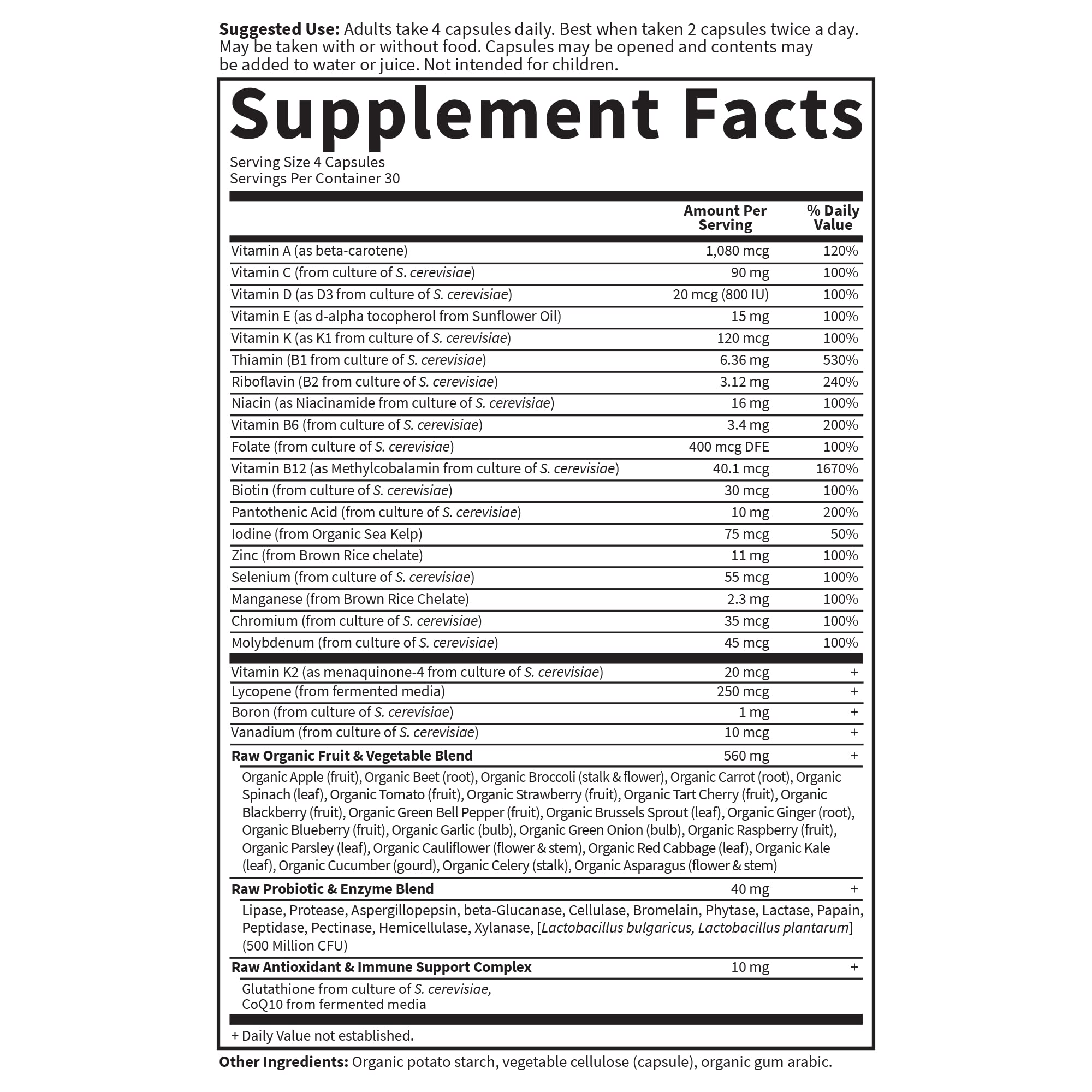 Garden of Life Vitamin Code Whole Food Multivitamin for Men - 120 Capsules, Vitamins for Men, Fruit & Veggie Blend and Probiotics for Energy Garden of Life buy supplements canada
