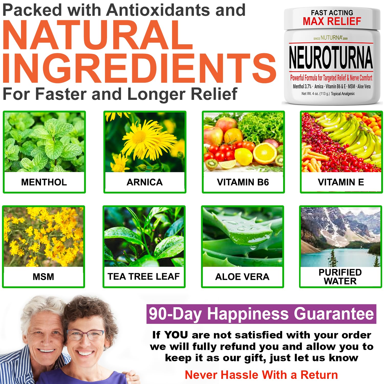 Neuropathy Nerve Cream - Fast Acting for Feet Hands Legs Toes - Ultra Strength Menthol, Arnica, Aloe Vera, MSM, Natural Soothing Nerve Comfort - Extra Large 8 oz Nuturna buy supplements canada