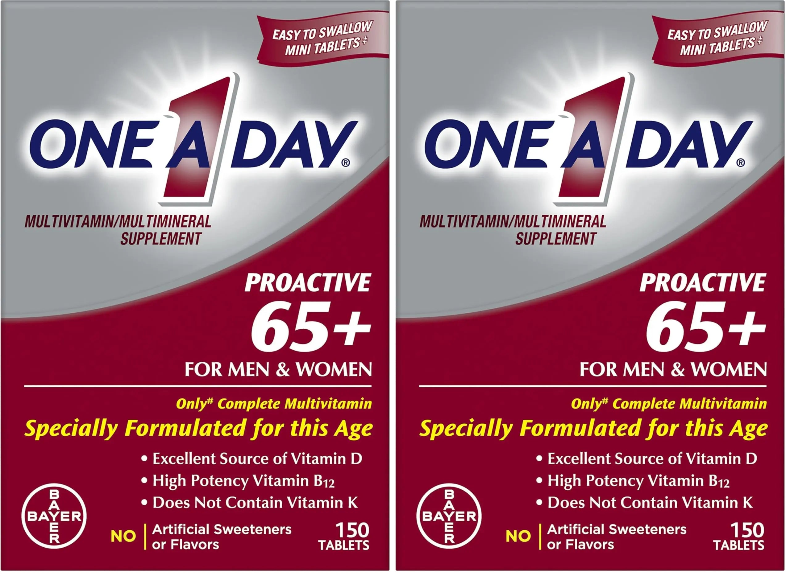 ONE A DAY Proactive 65+, Mens & Womens Multivitamin, Supplement with Vitamin A, Vitamin C, Vitamin D, and Zinc for Immune Health Support ONE A DAY buy supplements canada