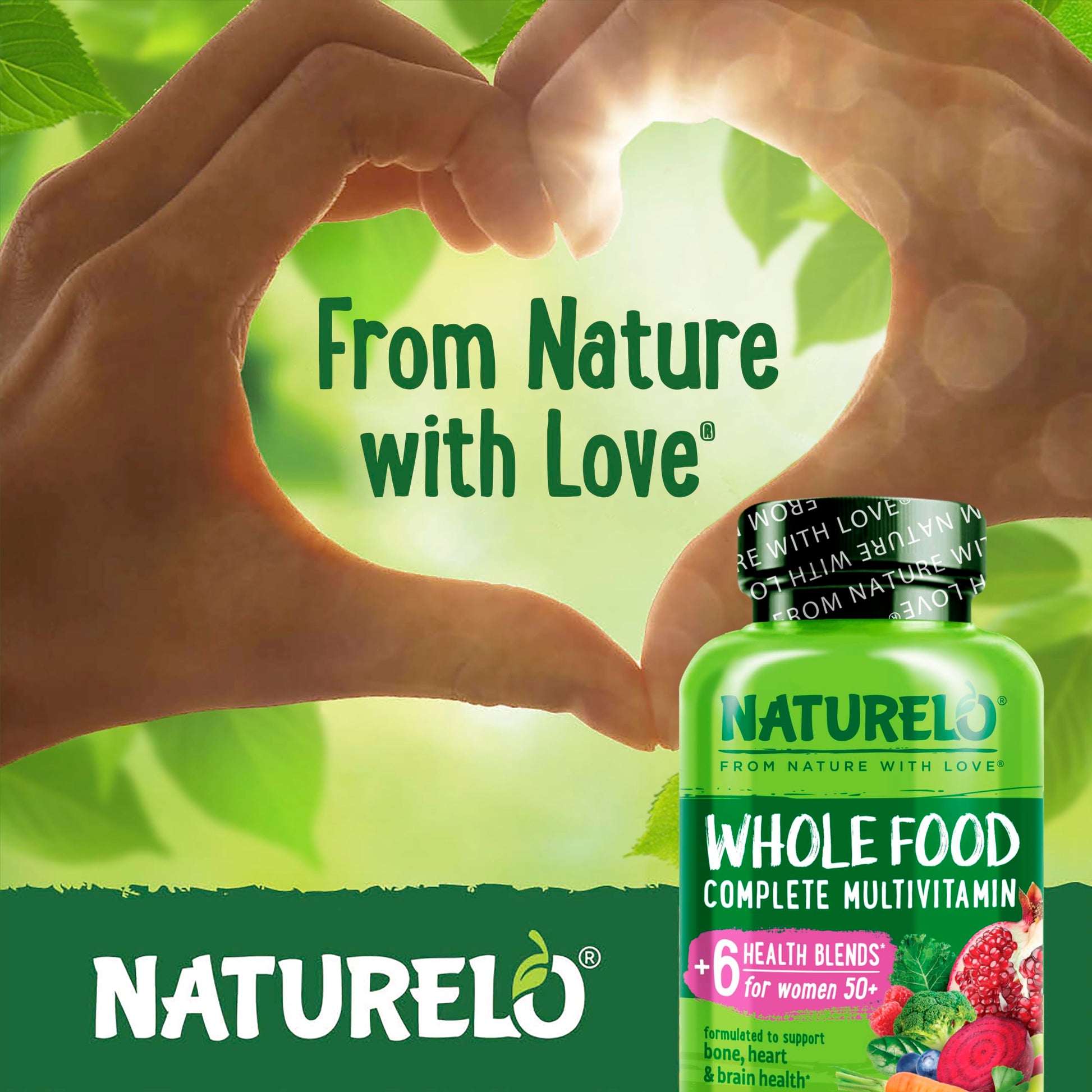 NATURELO Whole Food Multivitamin for Women 50+ (Iron Free) with Vitamins, Minerals, & Organic Extracts - Supplement for Post Menopausal Women Over 50 NATURELO buy supplements canada