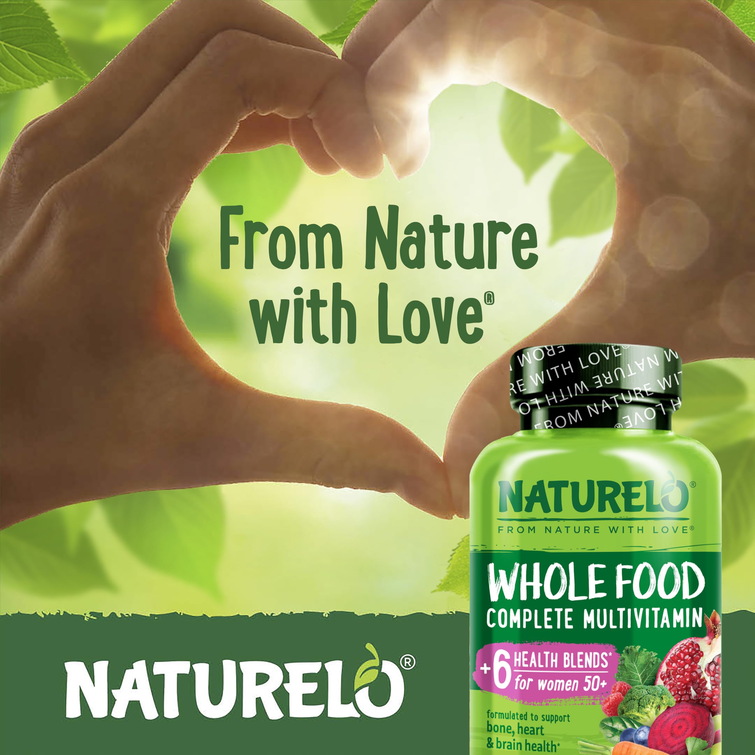 NATURELO Whole Food Multivitamin for Women 50+ (Iron Free) with Vitamins, Minerals, & Organic Extracts - Supplement for Post Menopausal Women Over 50 NATURELO buy supplements canada